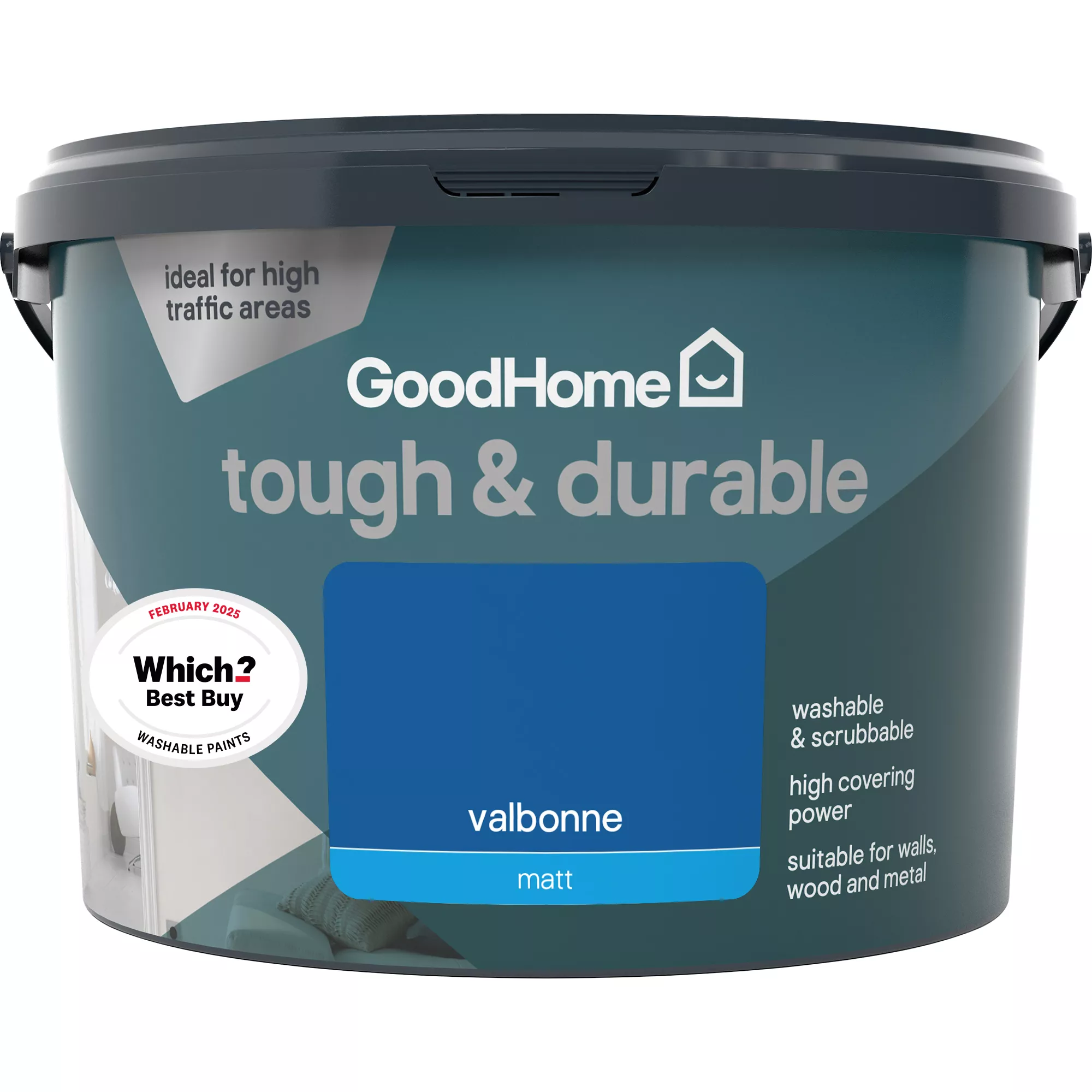 GoodHome Durable Valbonne Matt Emulsion Paint, 2.5L - Image 3