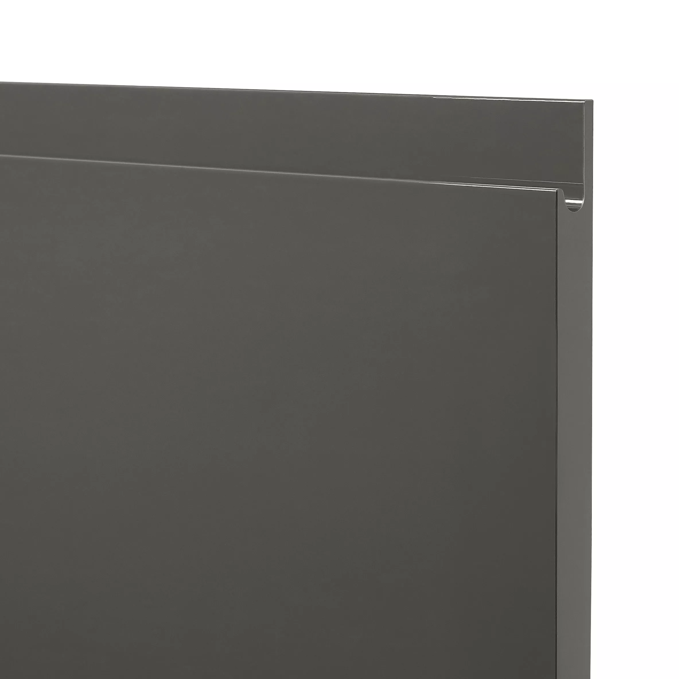 GoodHome Garcinia Gloss Anthracite Integrated Handle Highline Cabinet Door (W)600mm (H)715mm (T)19mm - Image 3