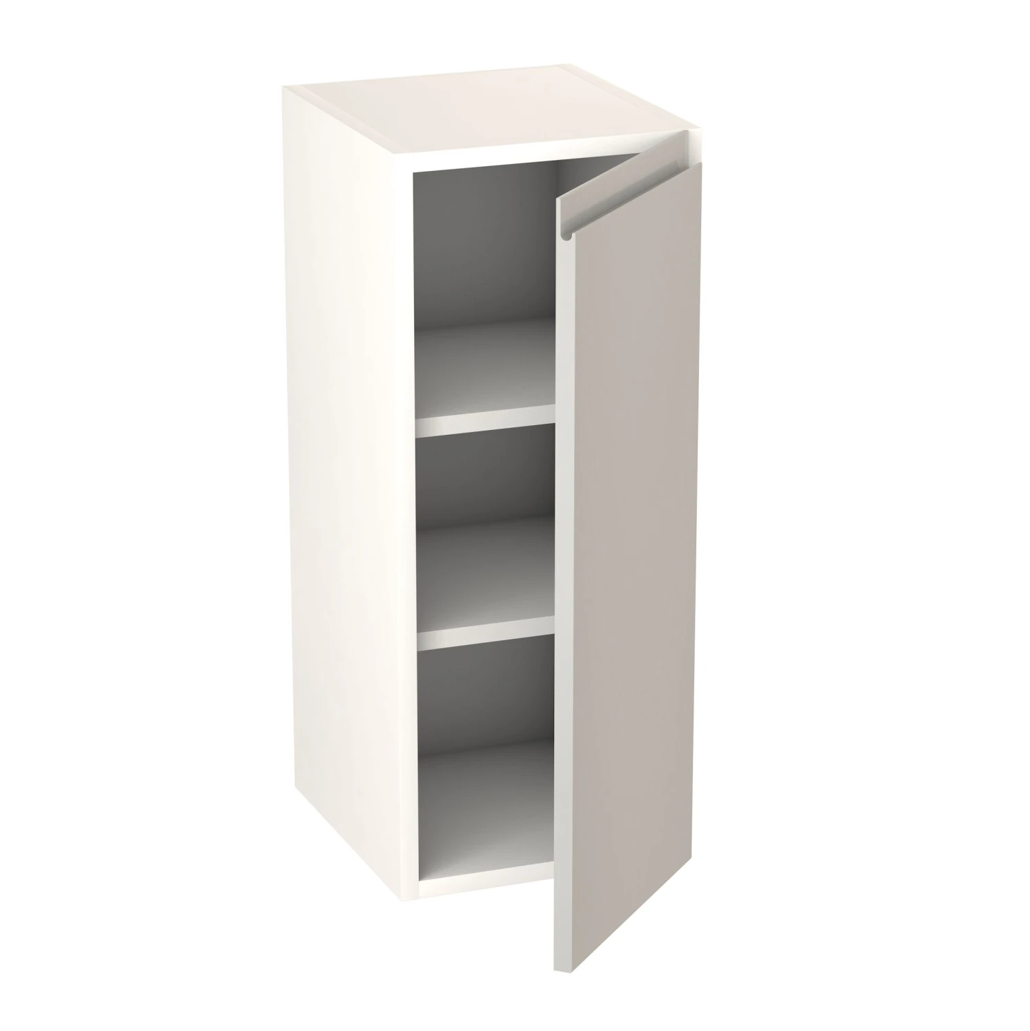 GoodHome Garcinia Gloss Light Grey Integrated Handle Wall Kitchen Cabinet (W)300mm (H)720mm - Image 2