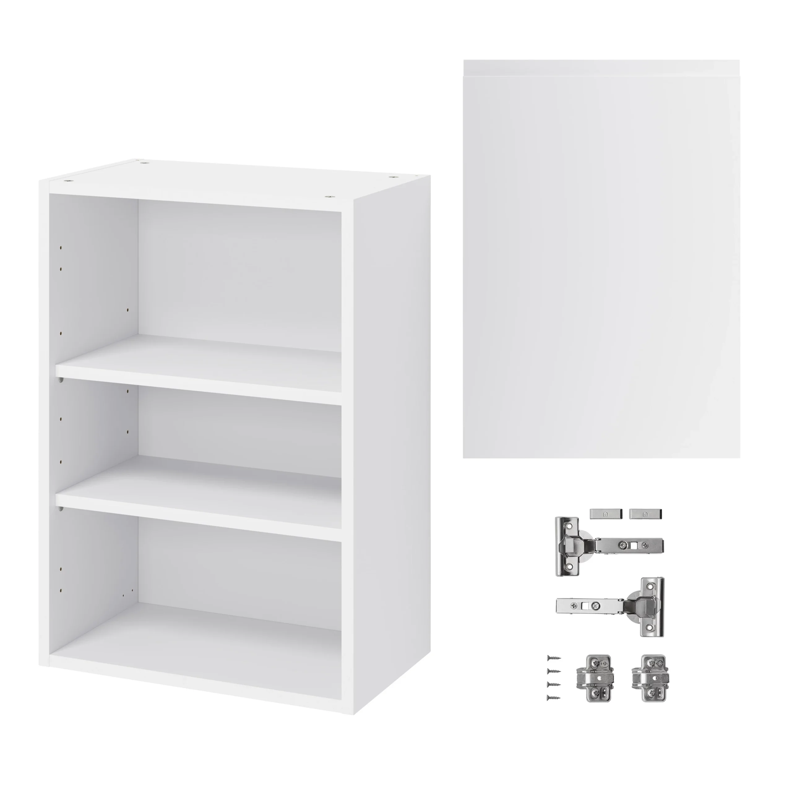 GoodHome Garcinia Gloss Light Grey Integrated Handle Wall Kitchen Cabinet (W)500mm (H)720mm - Image 3