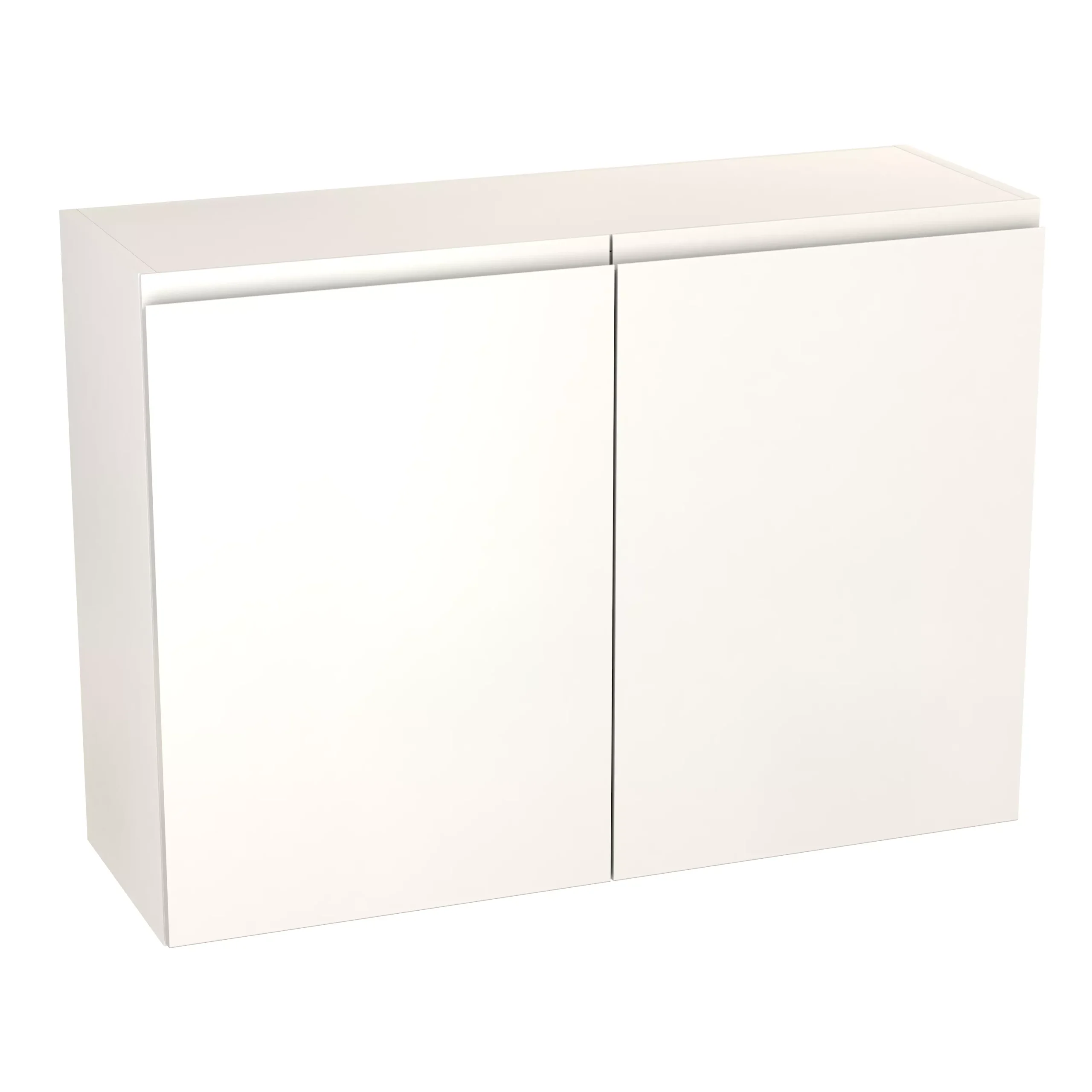 GoodHome Garcinia Gloss White Integrated Handle Wall Kitchen Cabinet (W)1000mm (H)720mm