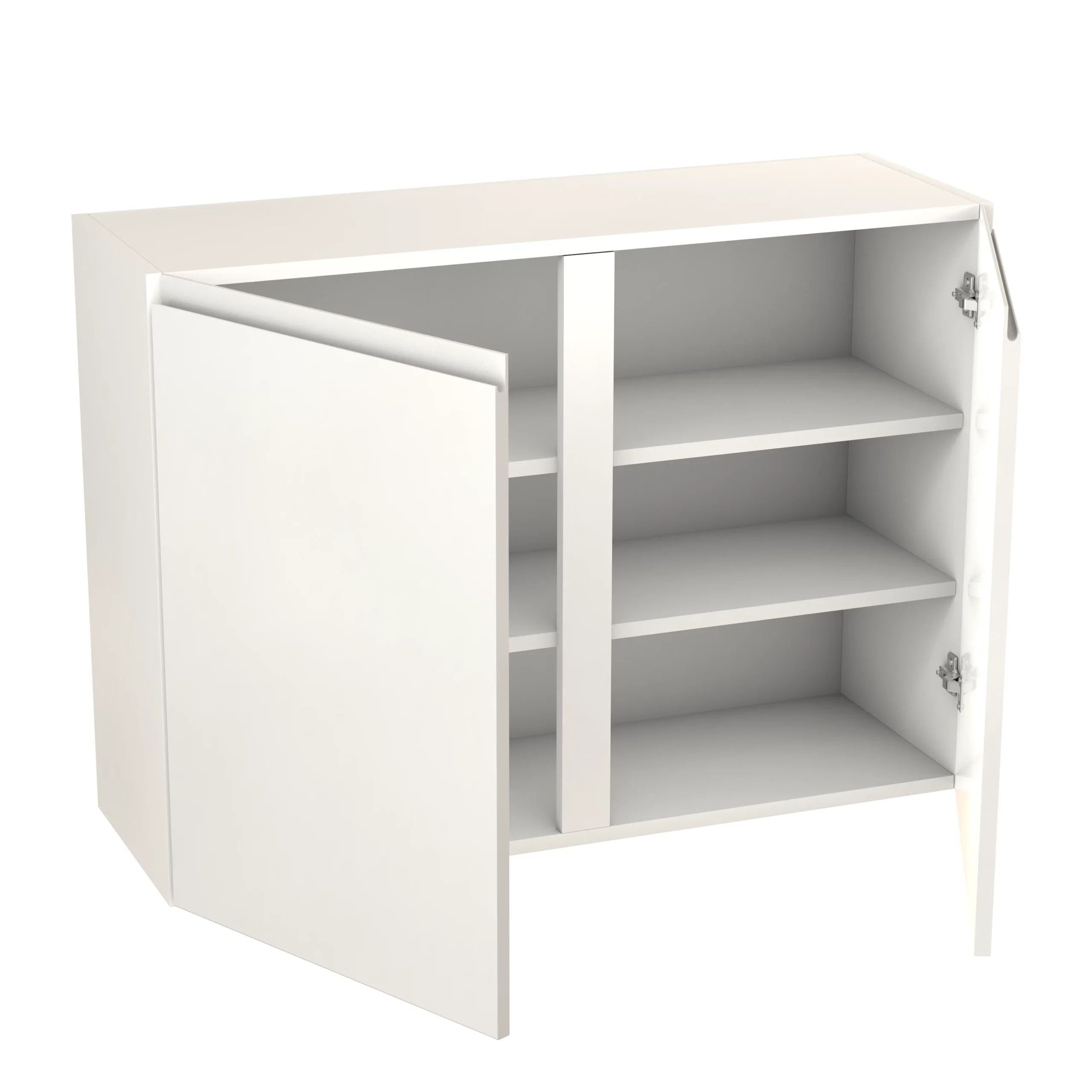 GoodHome Garcinia Gloss White Integrated Handle Wall Kitchen Cabinet (W)1000mm (H)720mm - Image 2