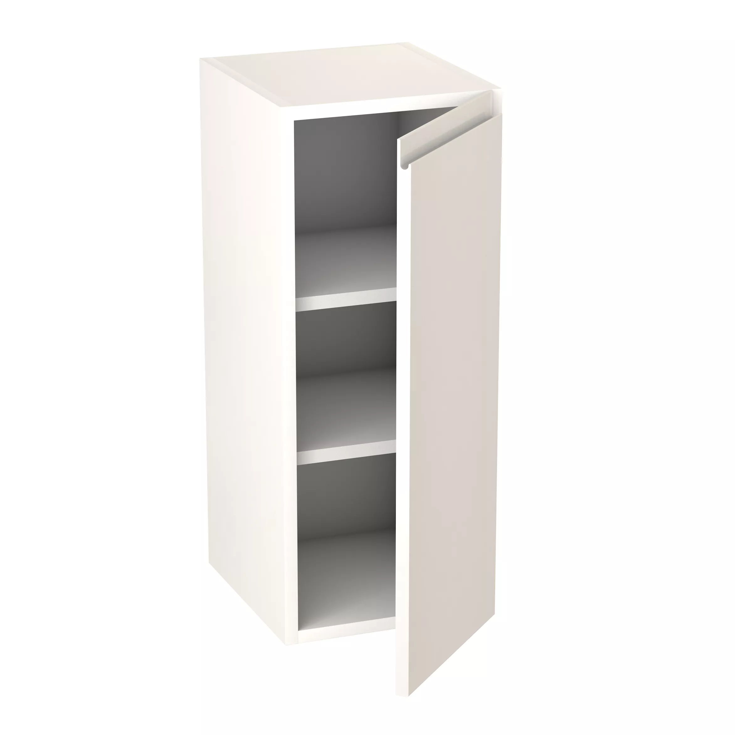 GoodHome Garcinia Gloss White Integrated Handle Wall Kitchen Cabinet (W)300mm (H)720mm - Image 2