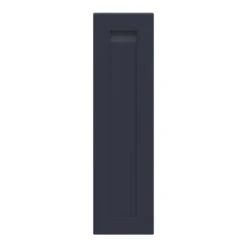 GoodHome Garcinia Matt Navy Blue Integrated Handle Shaker Tall Wall Cabinet Door (W)250mm (H)895mm (T)20mm