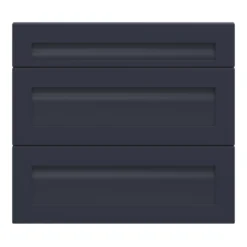 GoodHome Garcinia Matt Navy Blue Shaker Drawer Front (W)800mm, Pack Of 3