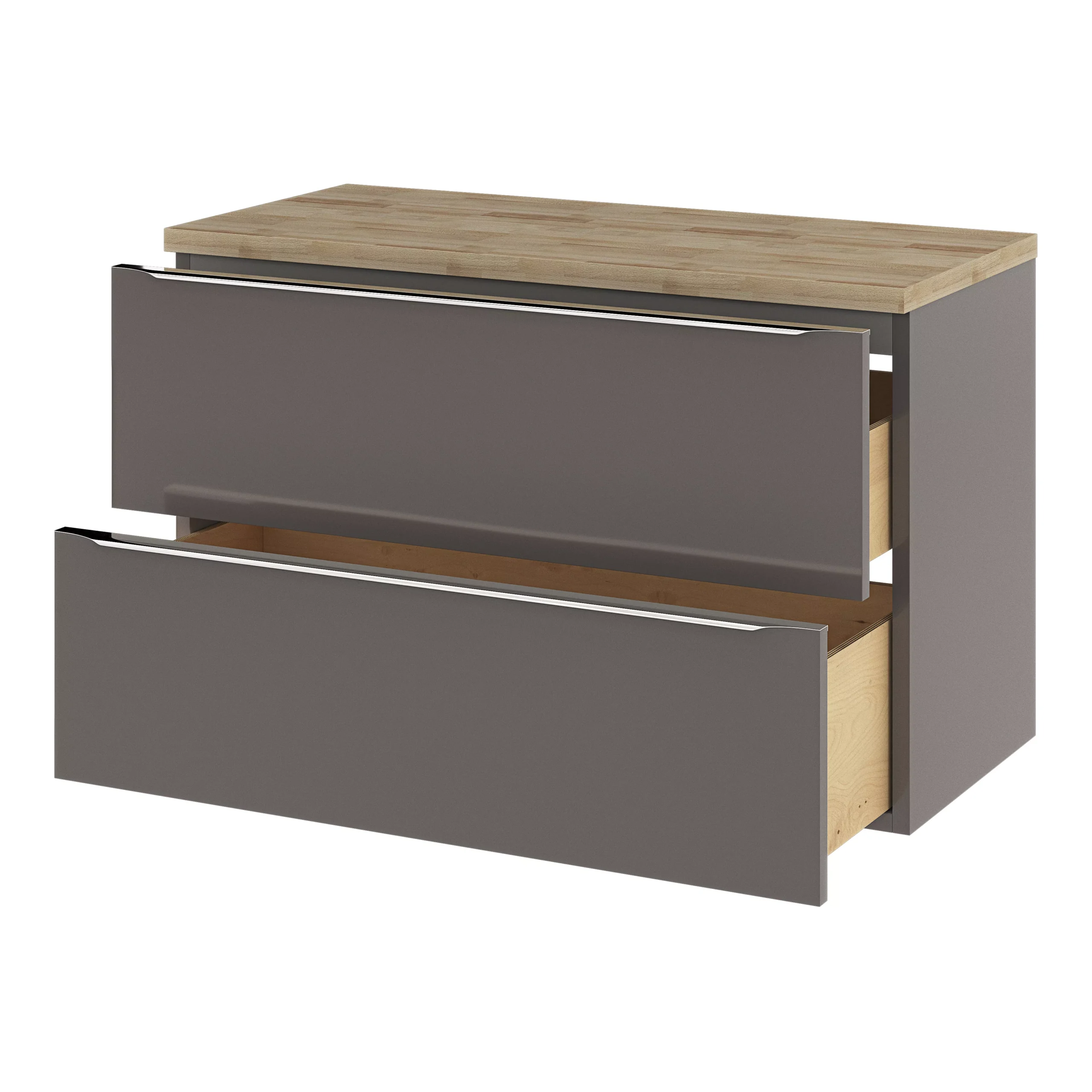 GoodHome Hartland Natural Straight Oak Bathroom Worktop 2.7cm X 45.5cm X 100.5cm - Image 9