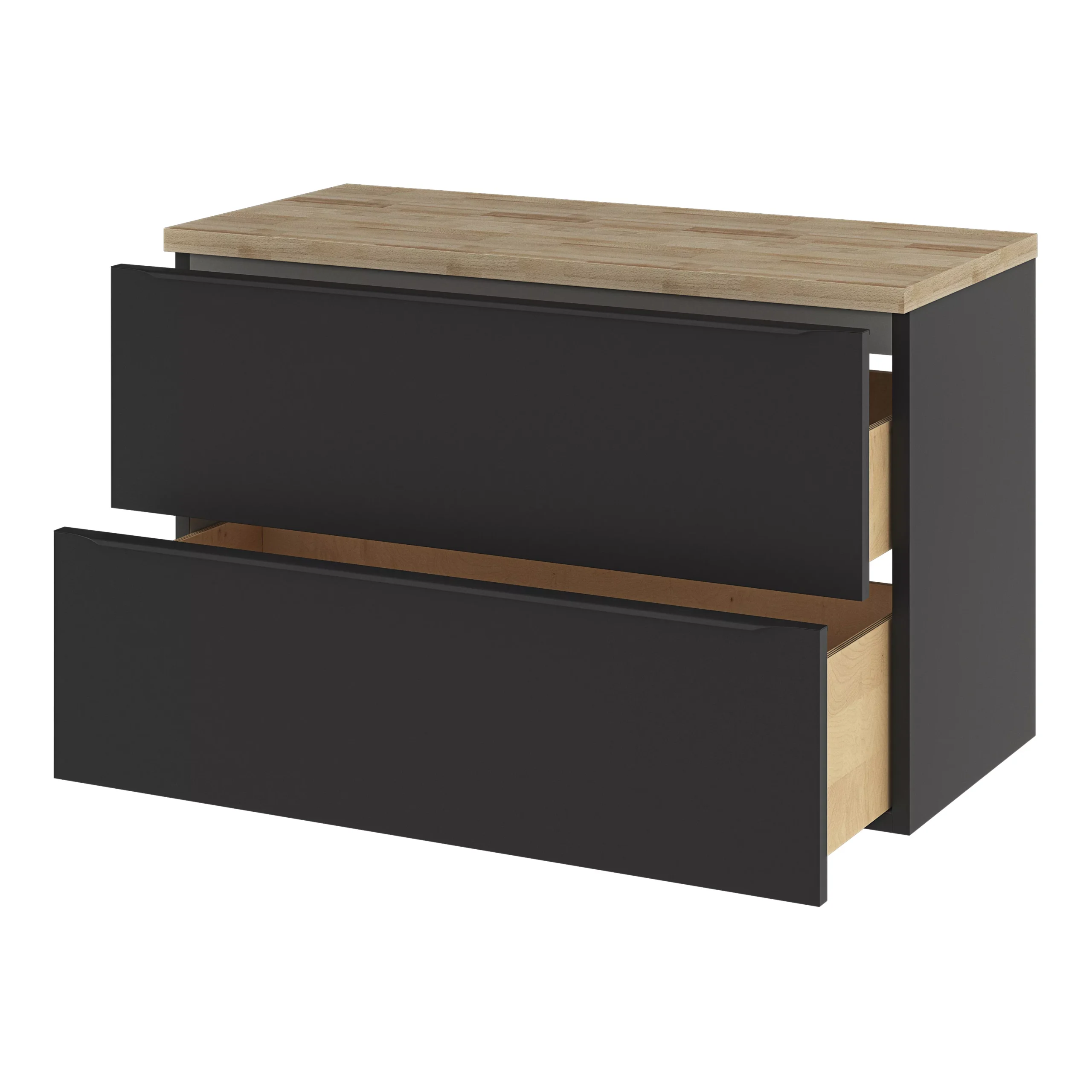 GoodHome Hartland Natural Straight Oak Bathroom Worktop 2.7cm X 45.5cm X 100.5cm - Image 12