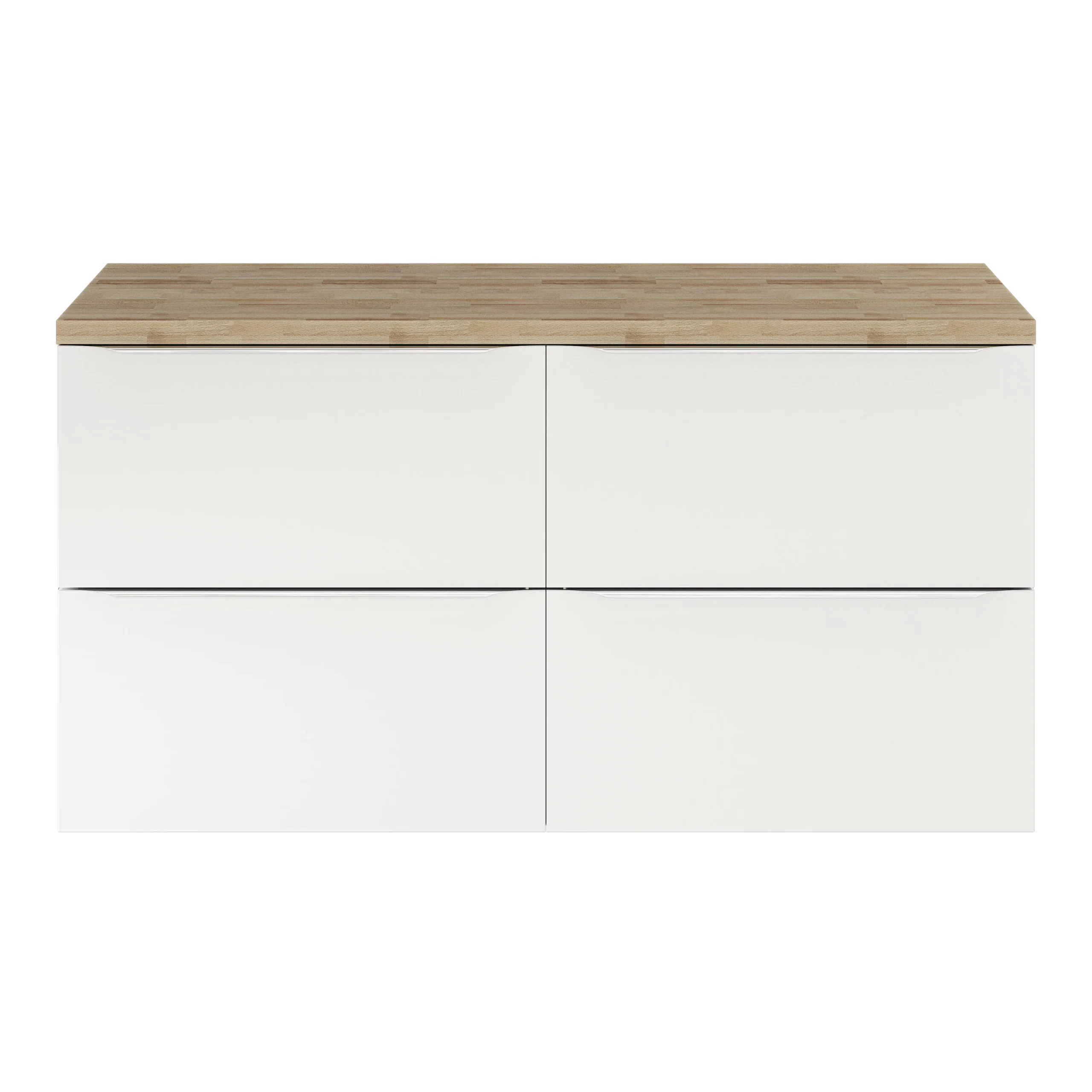 GoodHome Hartland Natural Straight Oak Bathroom Worktop 2.7cm X 45.5cm X 120.5cm - Image 7