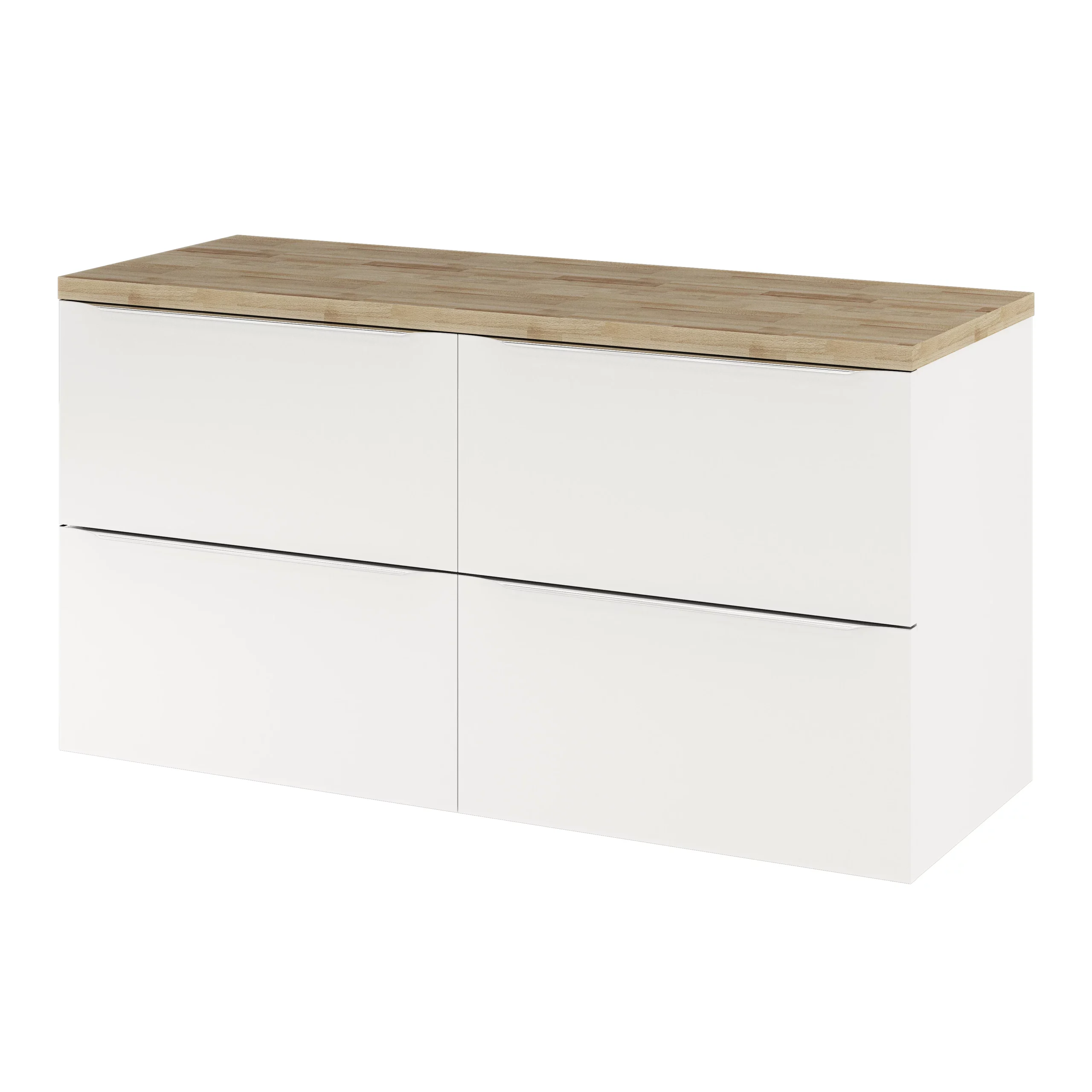 GoodHome Hartland Natural Straight Oak Bathroom Worktop 2.7cm X 45.5cm X 120.5cm - Image 12