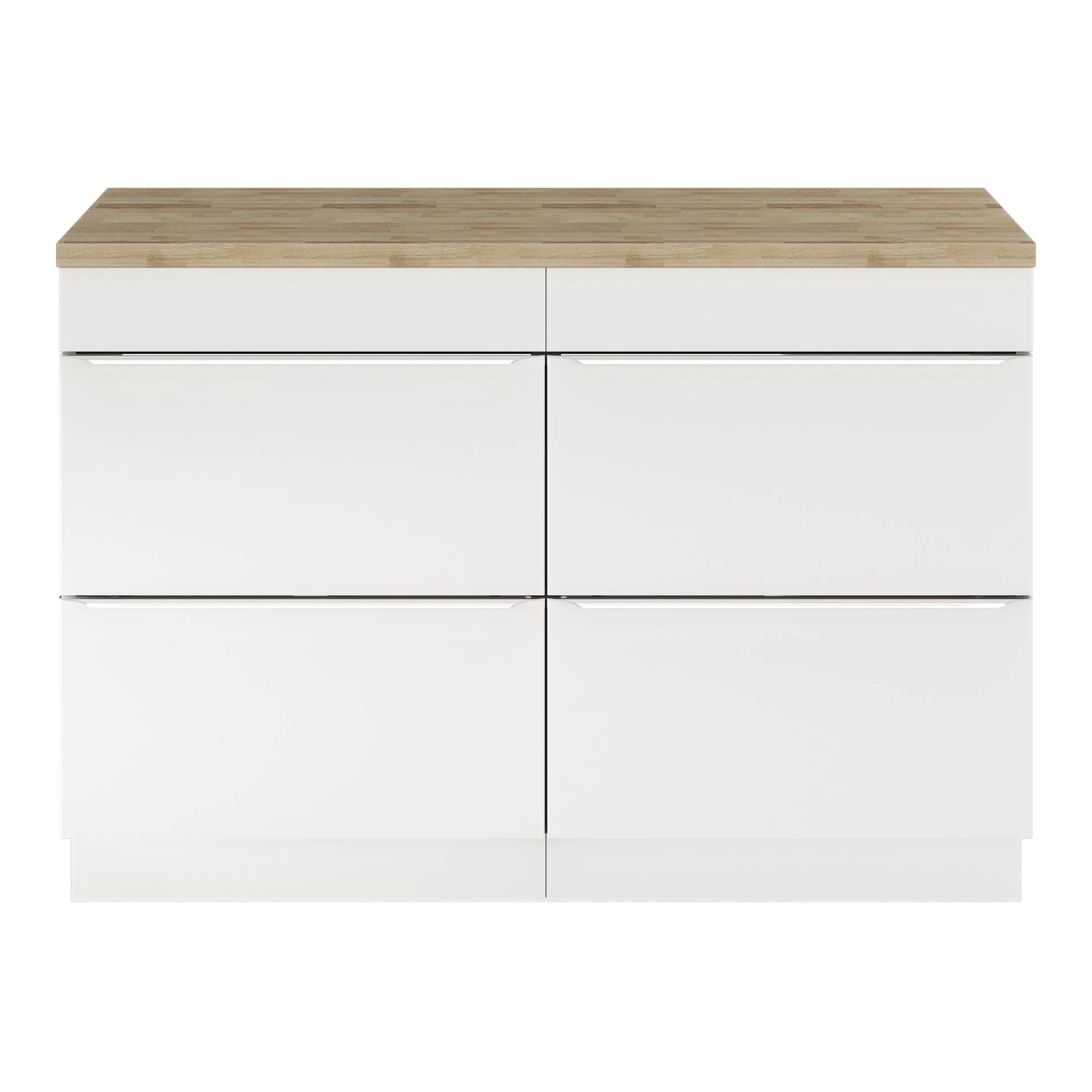 GoodHome Hartland Natural Straight Oak Bathroom Worktop 2.7cm X 45.5cm X 120.5cm - Image 4