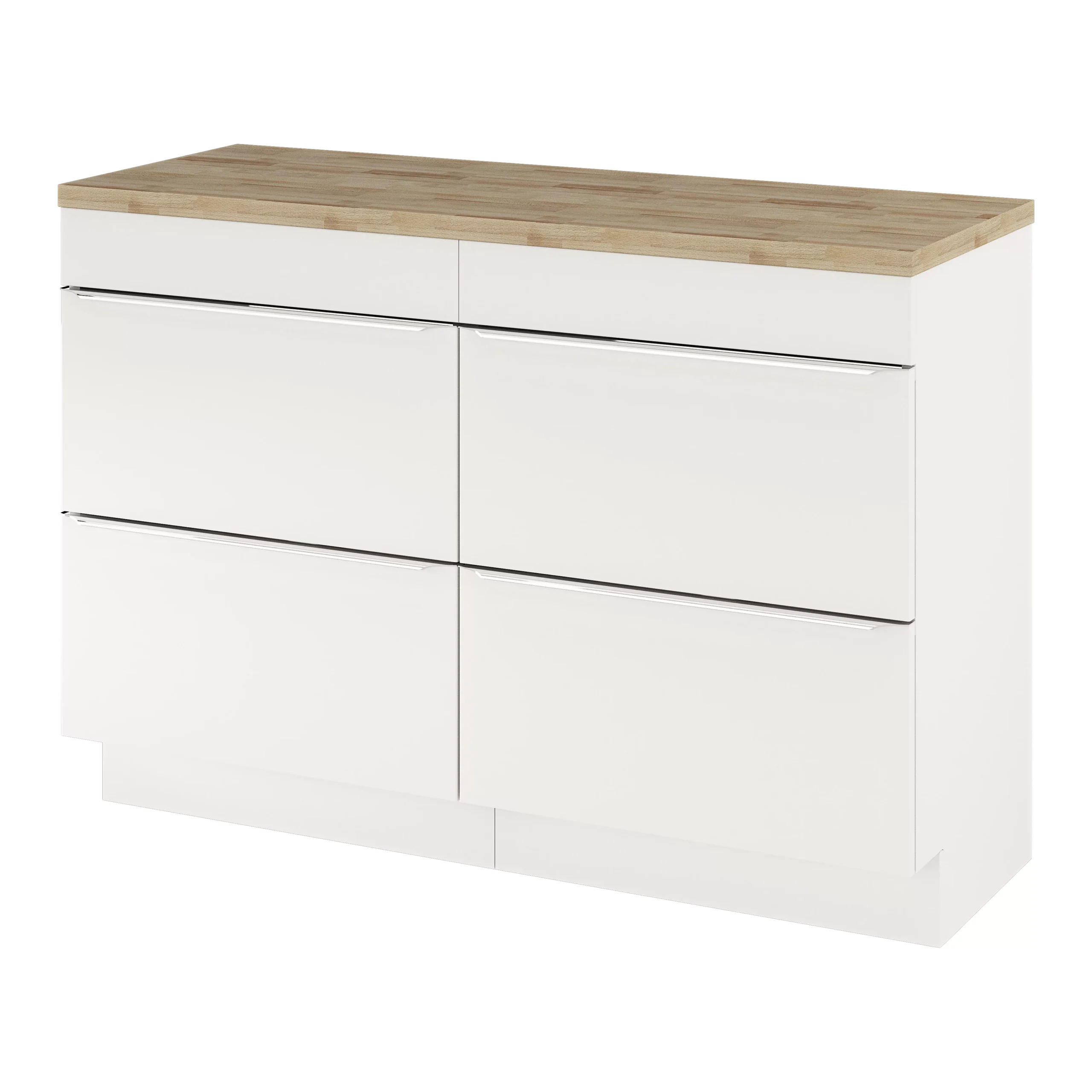 GoodHome Hartland Natural Straight Oak Bathroom Worktop 2.7cm X 45.5cm X 120.5cm - Image 6