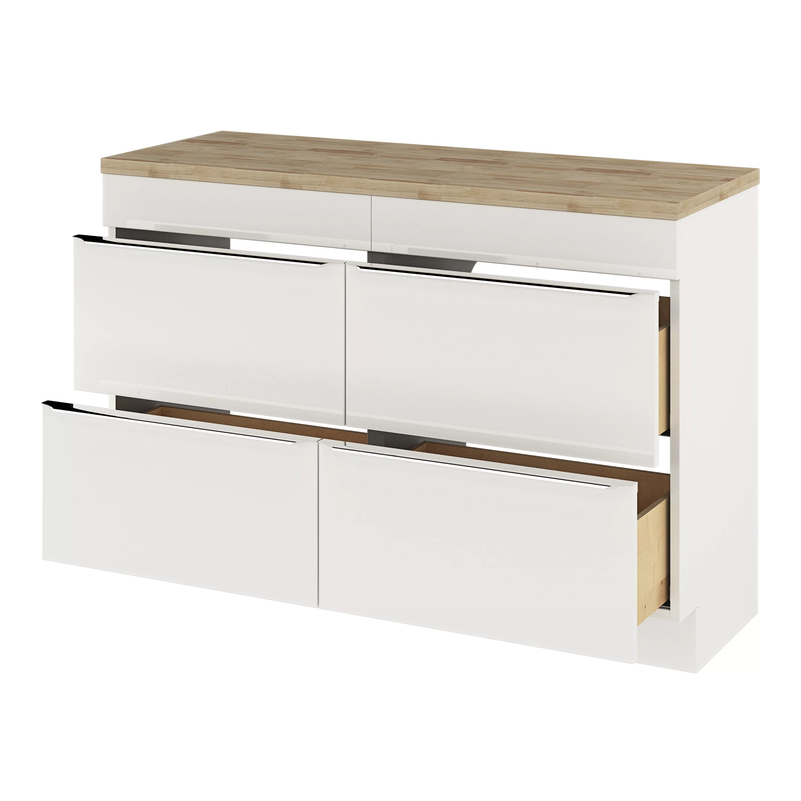 GoodHome Hartland Natural Straight Oak Bathroom Worktop 2.7cm X 45.5cm X 120.5cm - Image 11