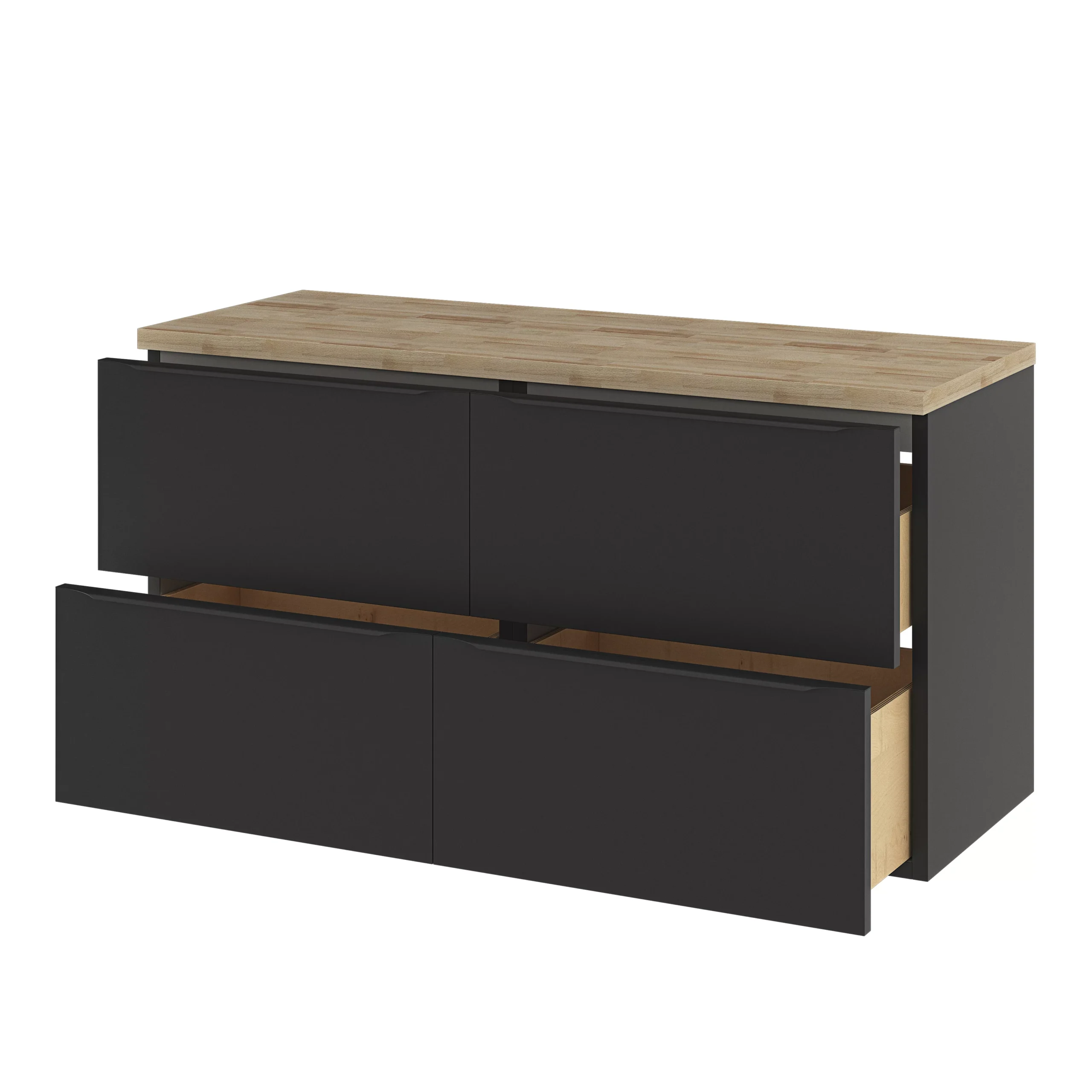 GoodHome Hartland Natural Straight Oak Bathroom Worktop 2.7cm X 45.5cm X 120.5cm - Image 20