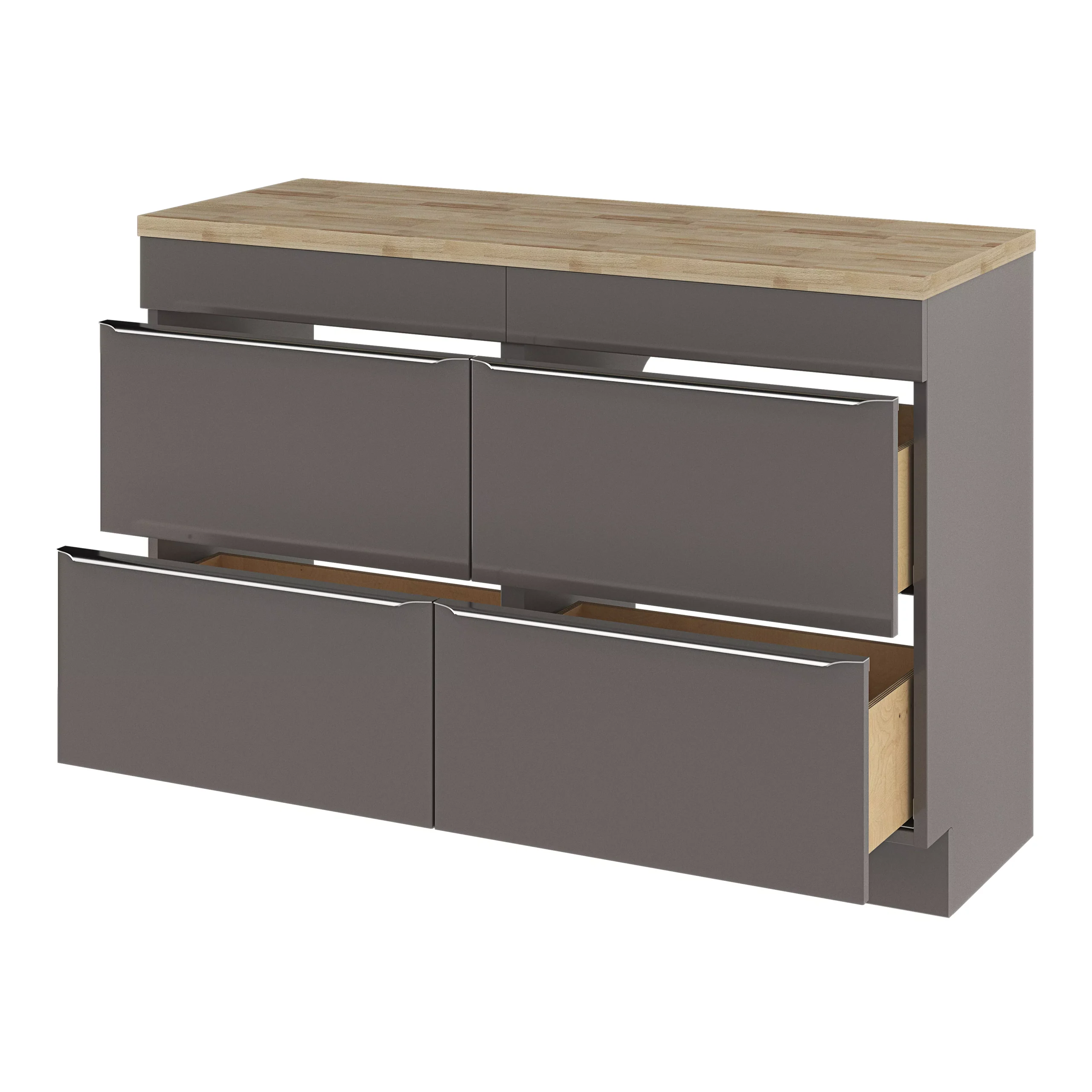 GoodHome Hartland Natural Straight Oak Bathroom Worktop 2.7cm X 45.5cm X 120.5cm - Image 13