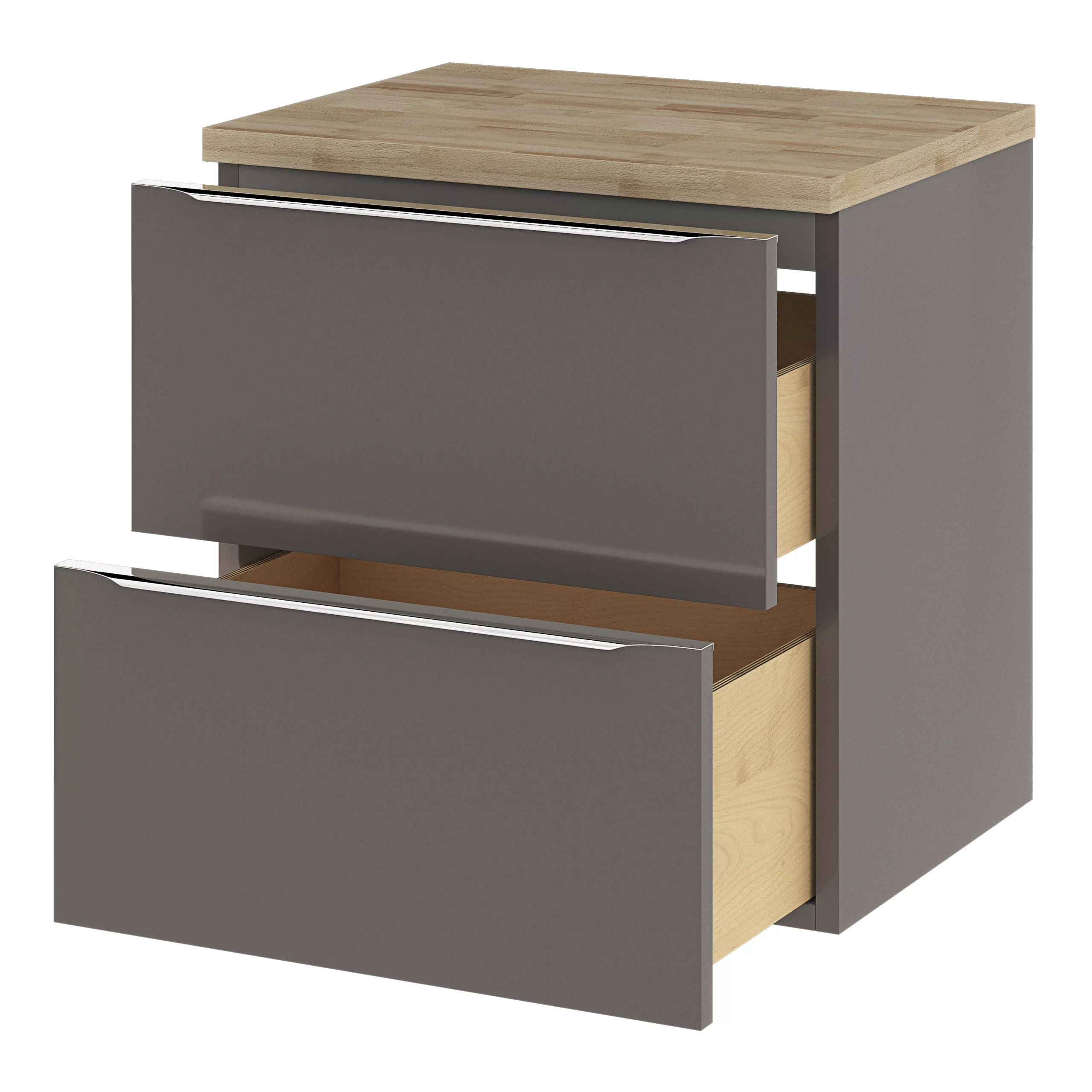 GoodHome Hartland Natural Straight Oak Bathroom Worktop 2.7cm X 45.5cm X 60.5cm - Image 11