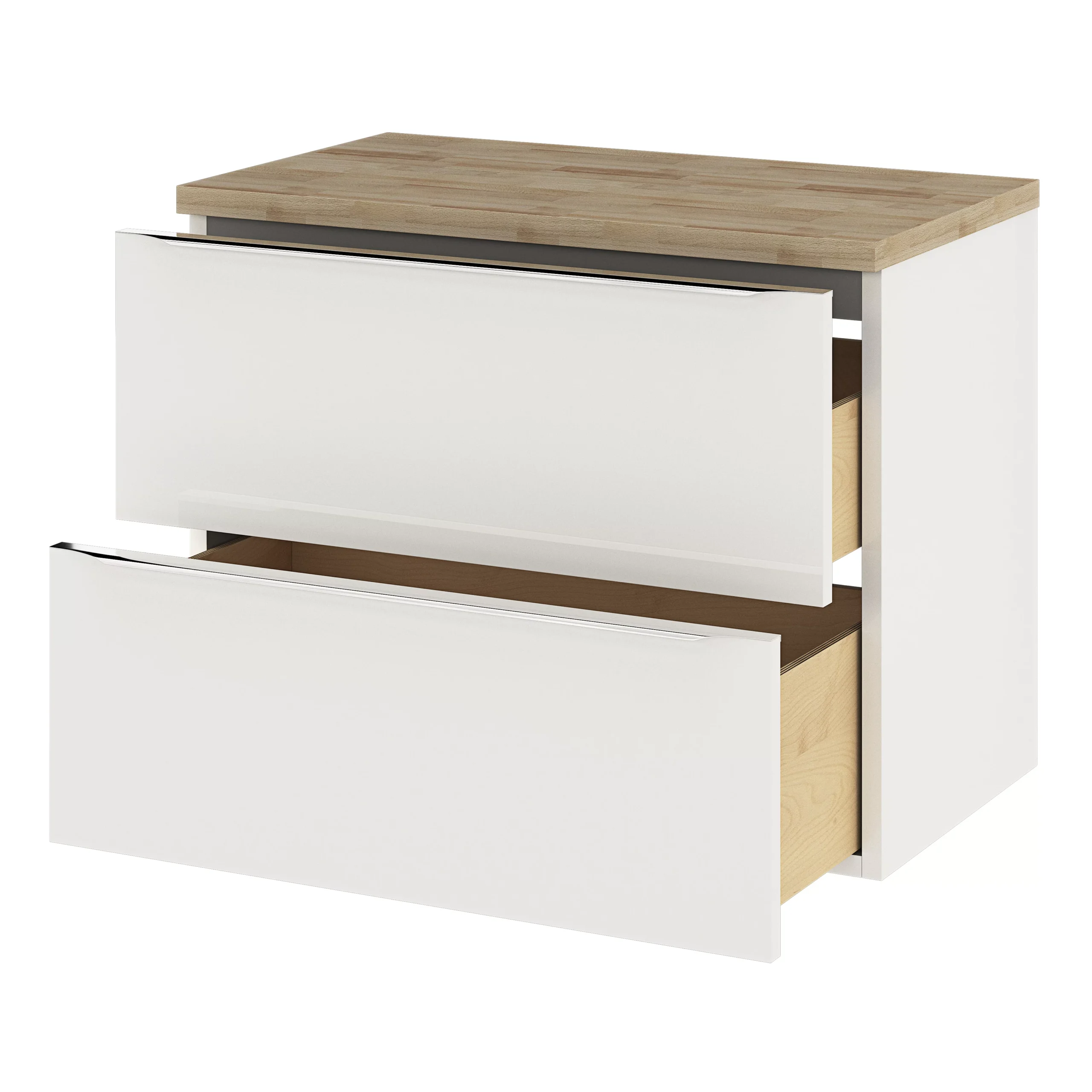 GoodHome Hartland Natural Straight Oak Bathroom Worktop 2.7cm X 45.5cm X 80.5cm - Image 12