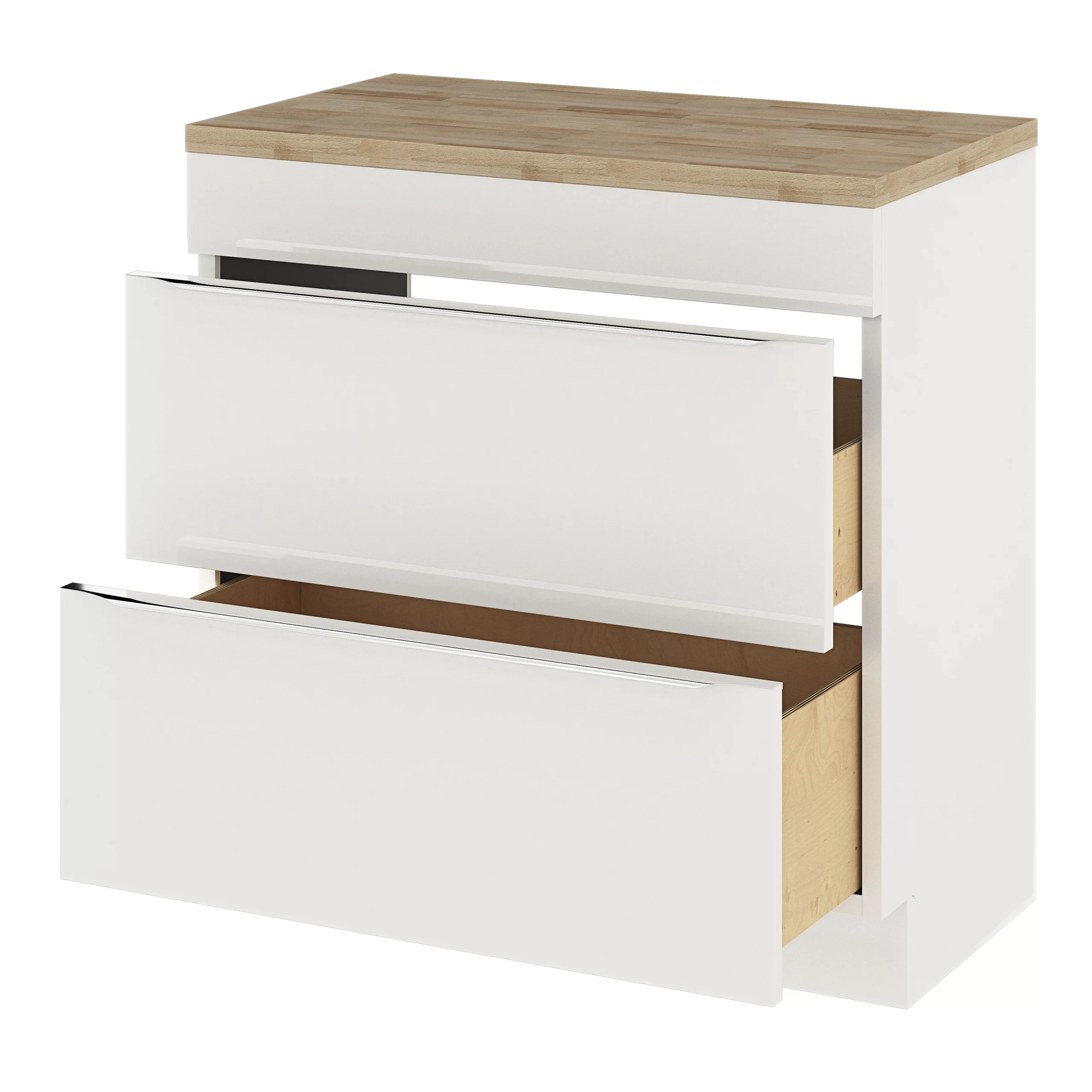 GoodHome Hartland Natural Straight Oak Bathroom Worktop 2.7cm X 45.5cm X 80.5cm - Image 15