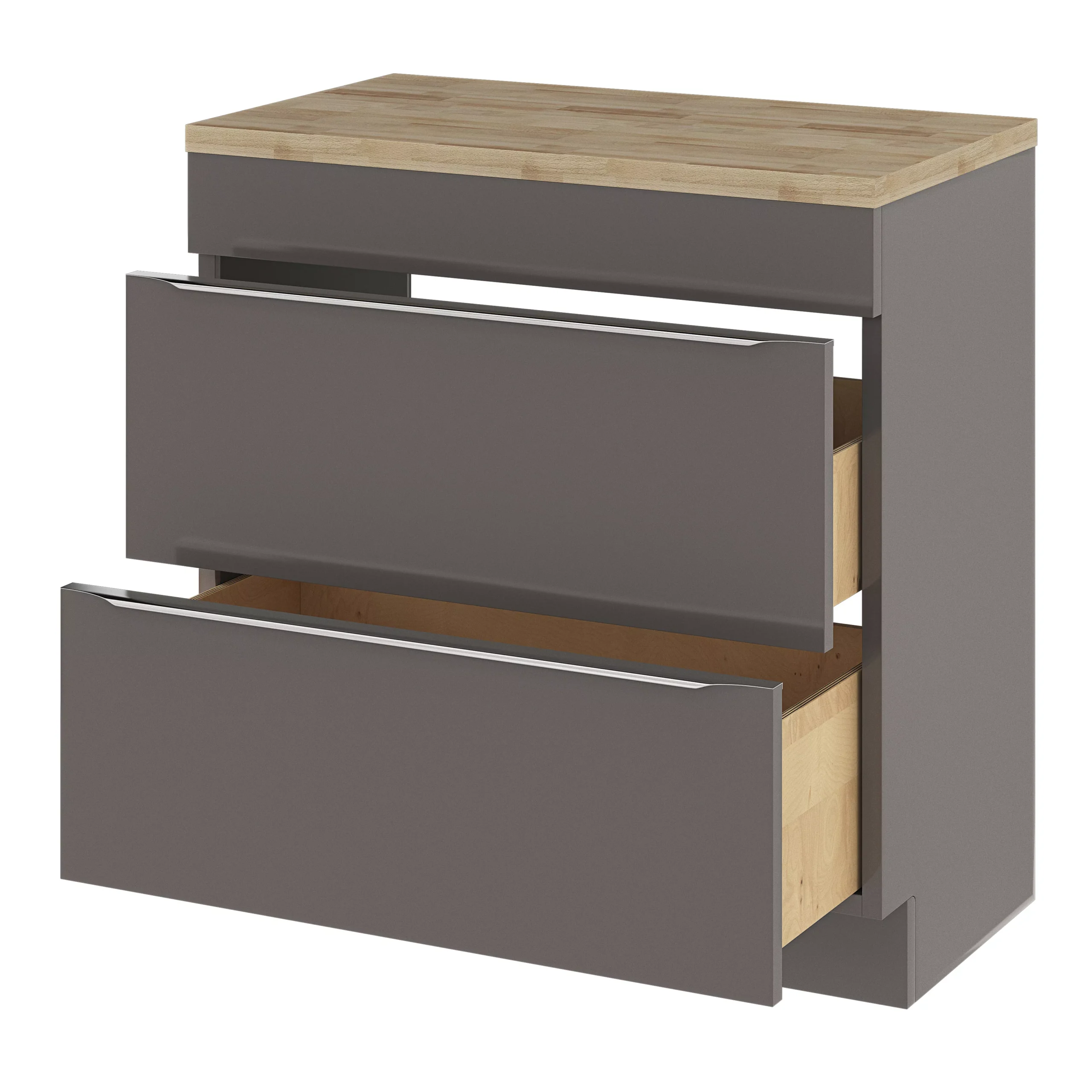 GoodHome Hartland Natural Straight Oak Bathroom Worktop 2.7cm X 45.5cm X 80.5cm - Image 8