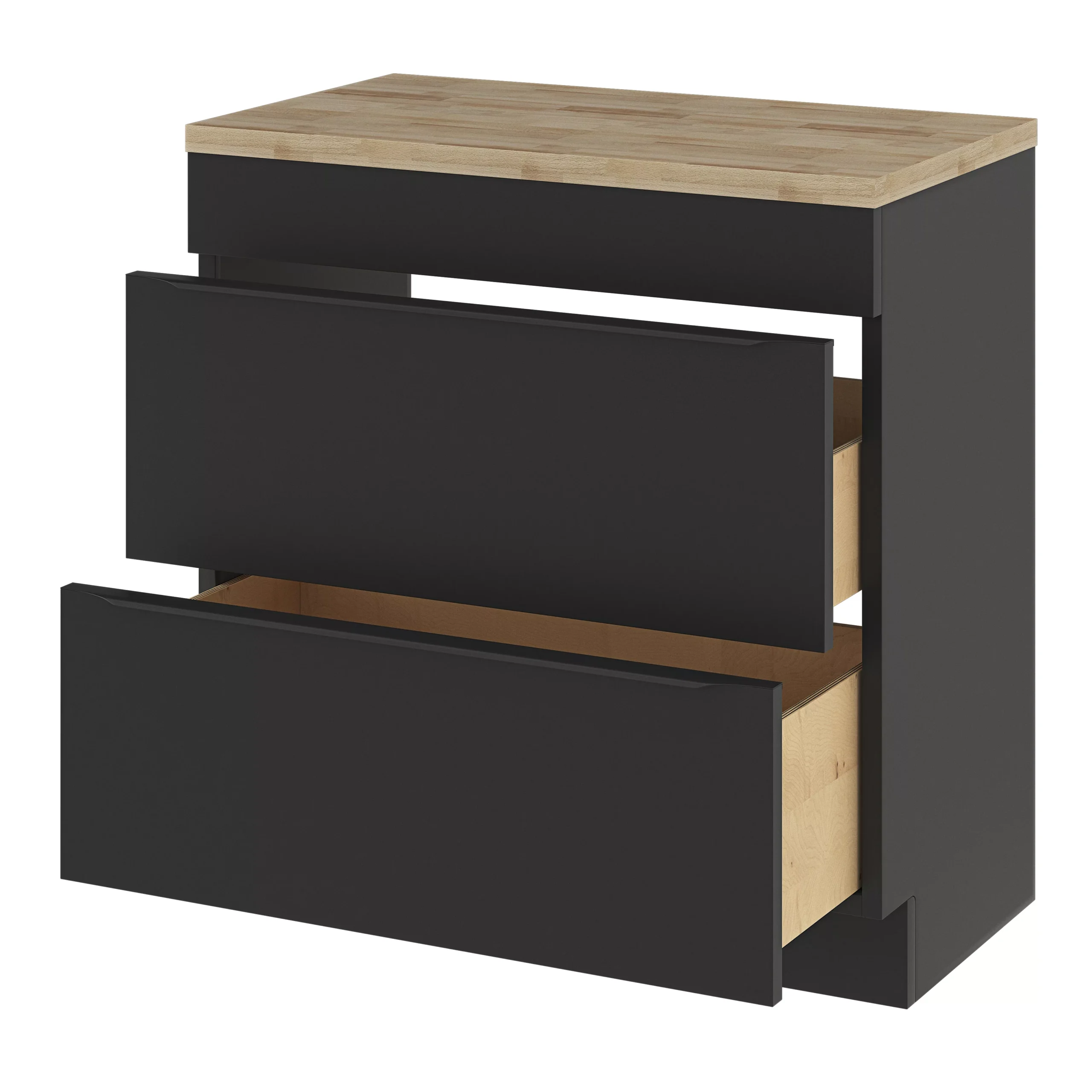 GoodHome Hartland Natural Straight Oak Bathroom Worktop 2.7cm X 45.5cm X 80.5cm - Image 20