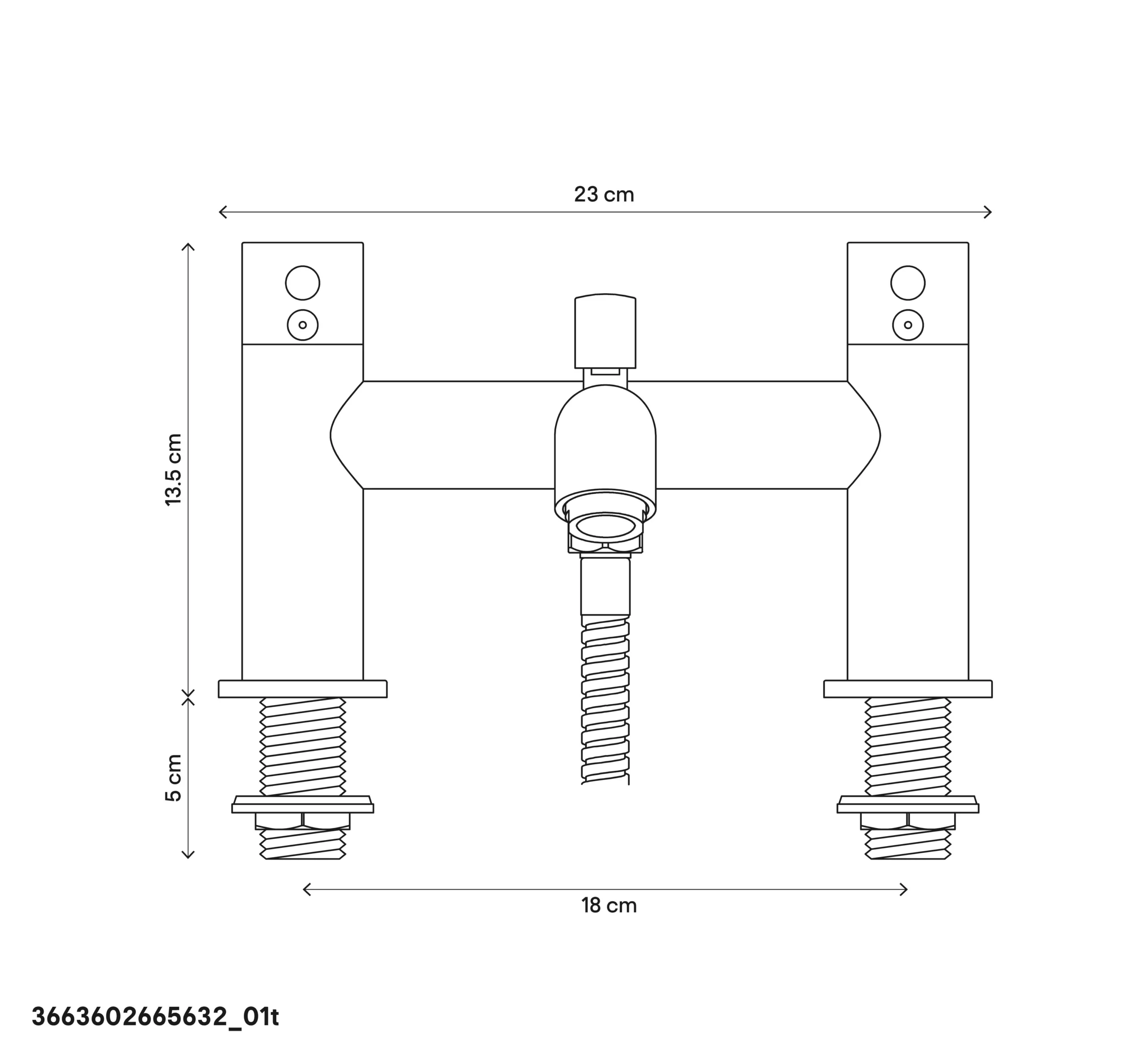 GoodHome Hoffell Bath Shower Mixer Tap - Image 6