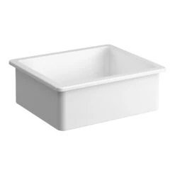 GoodHome Hyssop White Ceramic 1 Bowl Kitchen Sink (W)460mm X (L)565mm