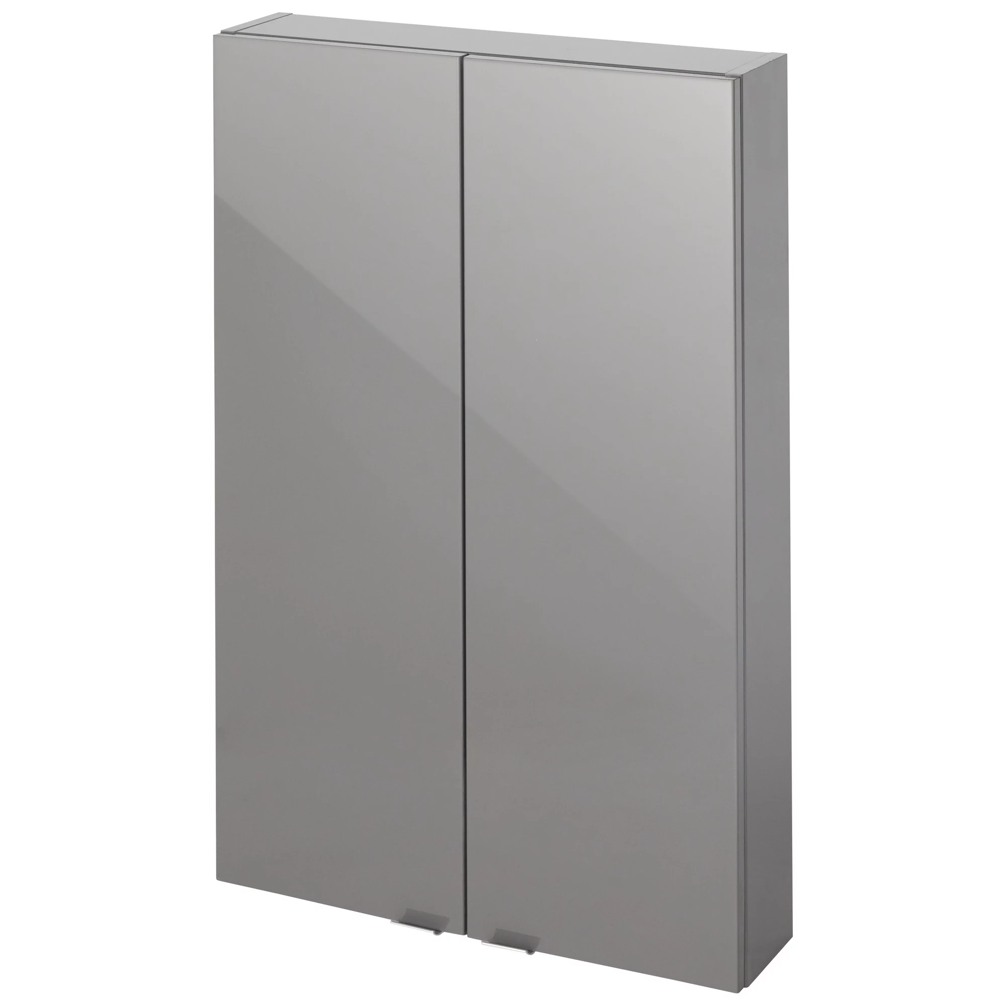 GoodHome Imandra Gloss Anthracite Wall-mounted Bathroom Cabinet (W)600mm (H)900mm