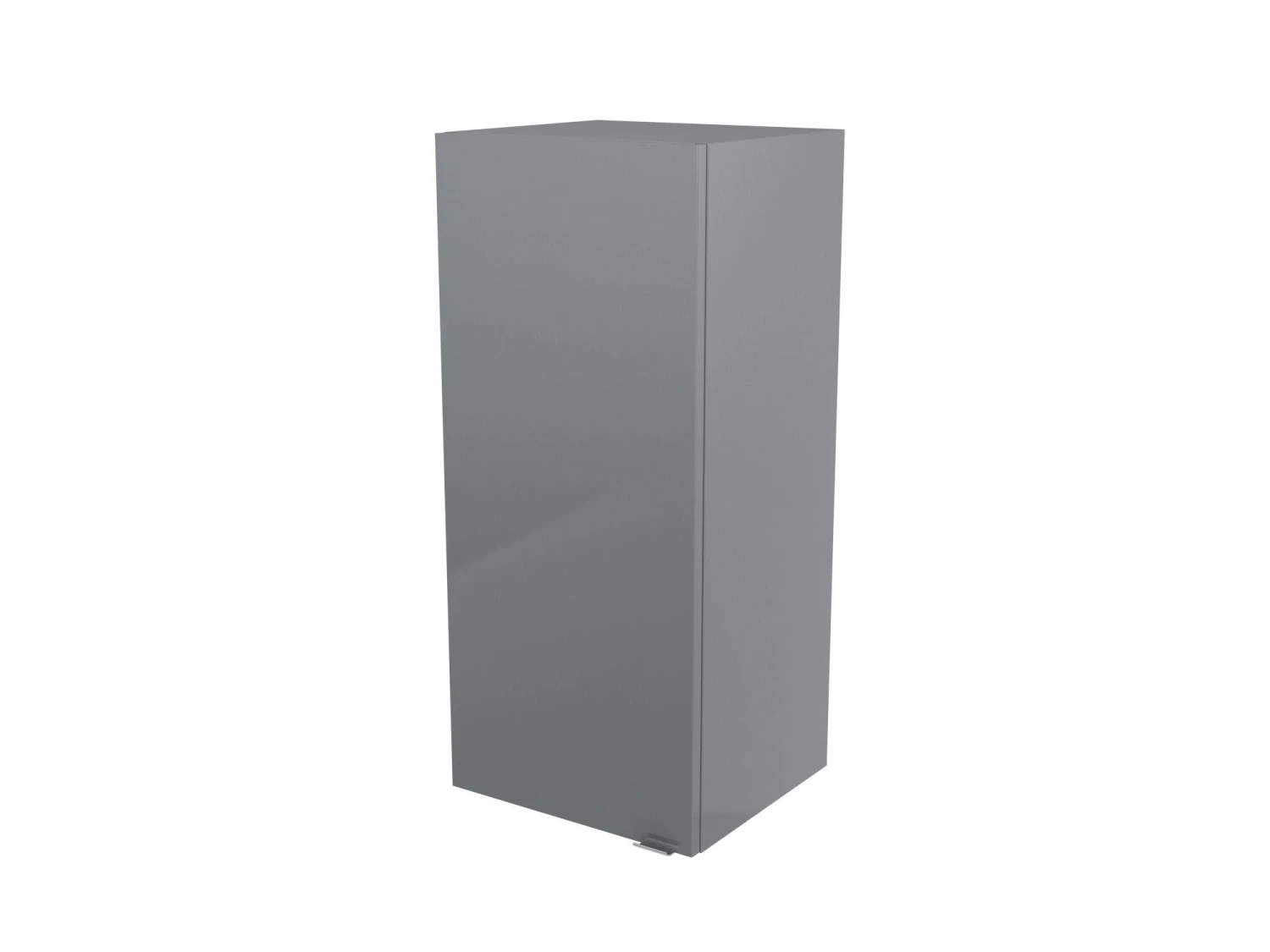 GoodHome Imandra Gloss Grey Deep Single Door Wall Cabinet (W)400mm (H)900mm