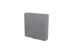 GoodHome Imandra Gloss Grey Wall Cabinet (W)600mm (H)600mm