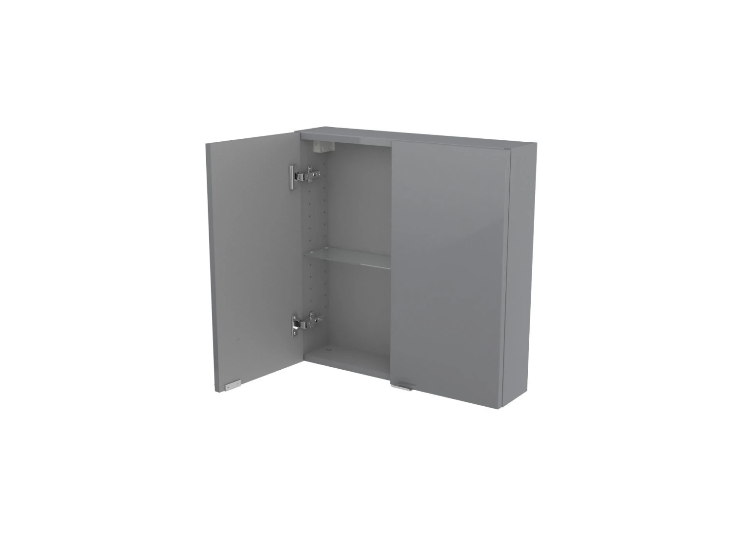 GoodHome Imandra Gloss Grey Wall Cabinet (W)600mm (H)600mm - Image 4
