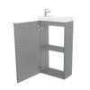GoodHome Imandra Gloss Grey & White Freestanding Vanity Unit & Basin Set (H)790mm