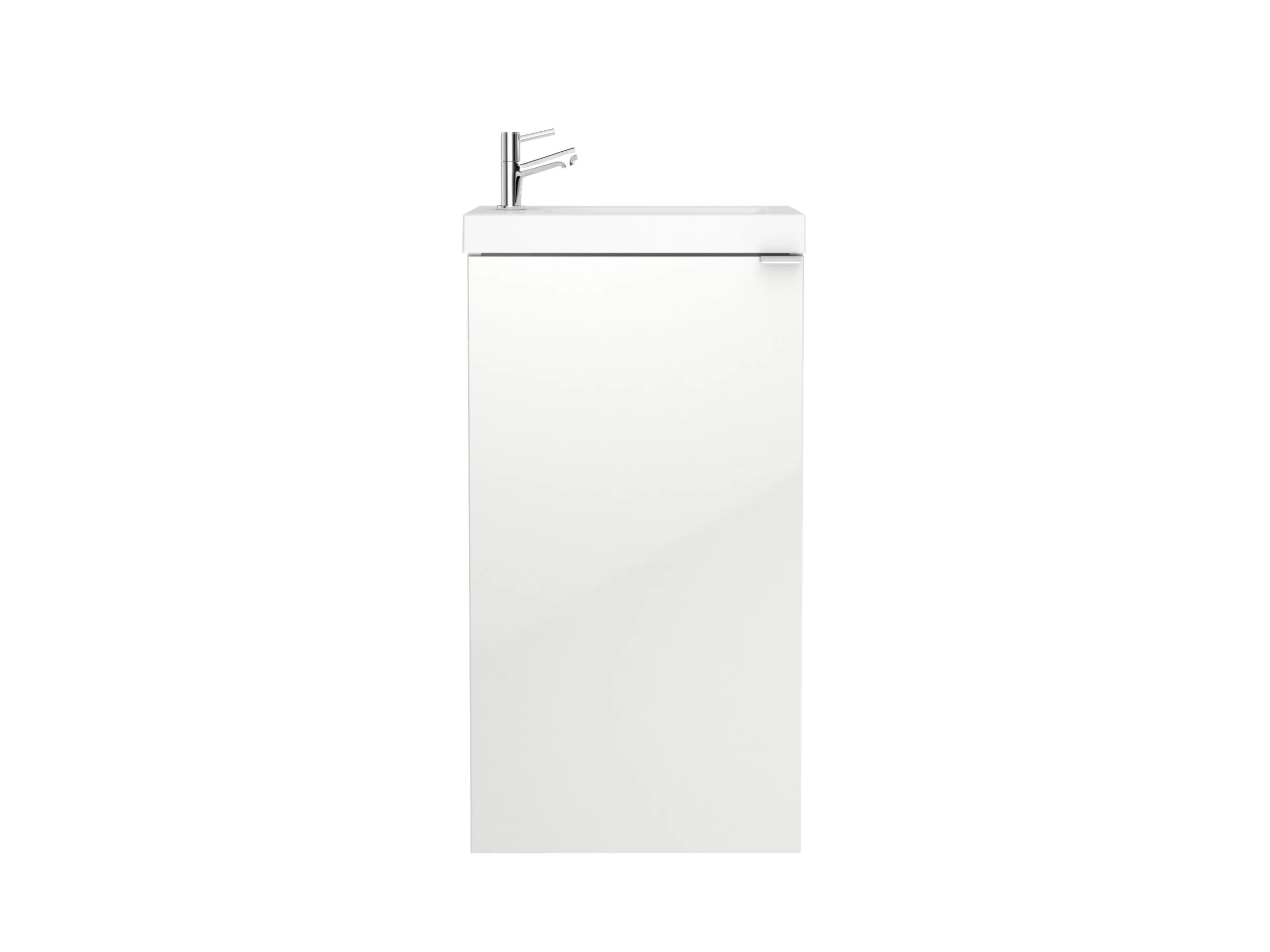 GoodHome Imandra Gloss White 1 Door Freestanding Bathroom Basin Cloakroom Unit (W)440mm (H)790mm - Image 3