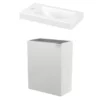 GoodHome Imandra Gloss White Vanity Unit & Basin Set (H)550mm