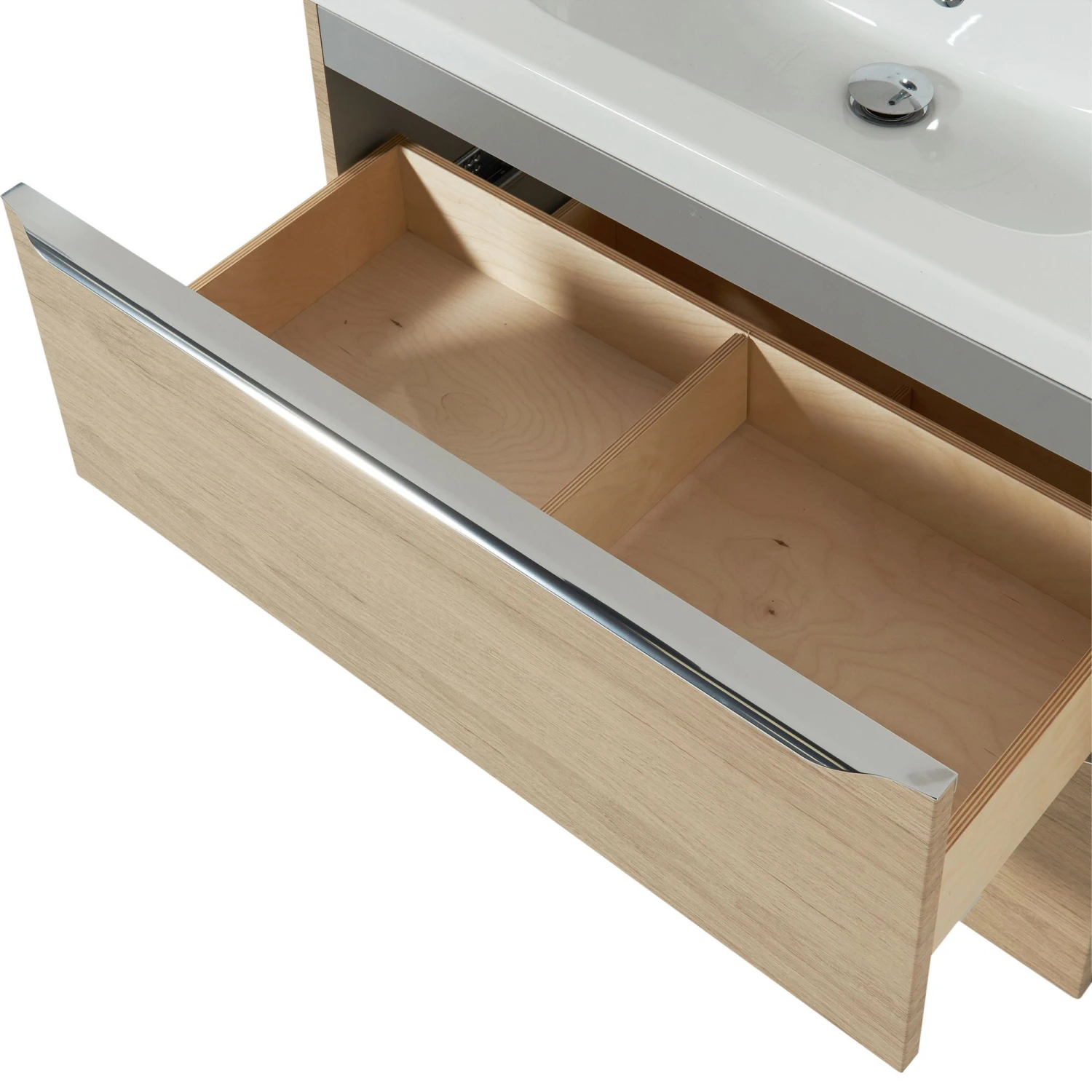 GoodHome Imandra & Mila Oak Effect Wall-mounted Vanity Unit & Basin Set (W)804mm - Image 2