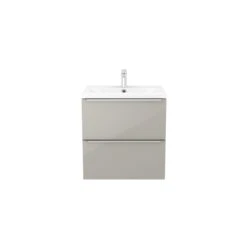 GoodHome Imandra & Mila Taupe Wall-mounted Vanity Unit & Basin Set (W)604mm