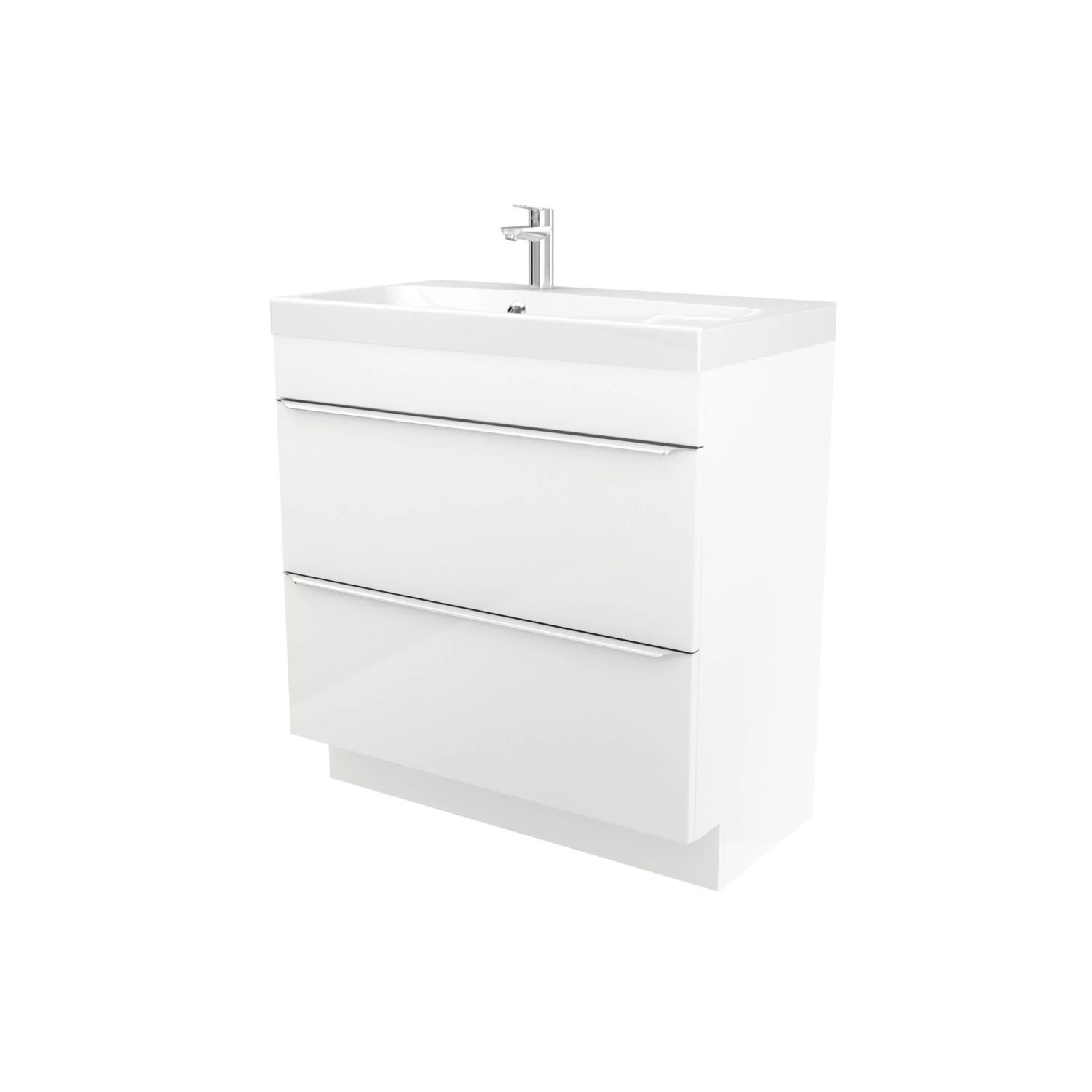 GoodHome Imandra & Mila White Freestanding Vanity Unit & Basin Set (W)804mm