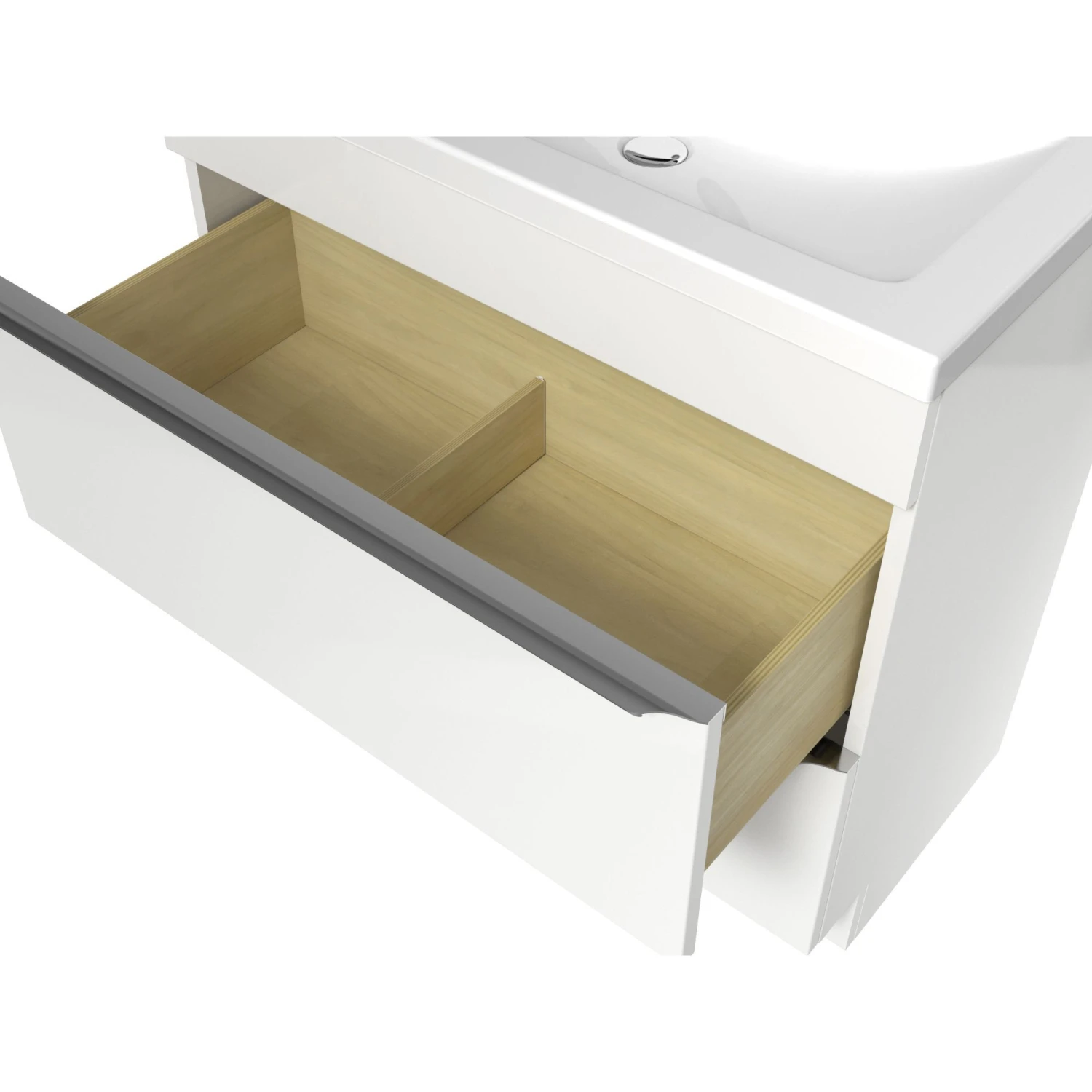 GoodHome Imandra & Mila White Freestanding Vanity Unit & Basin Set (W)804mm - Image 4