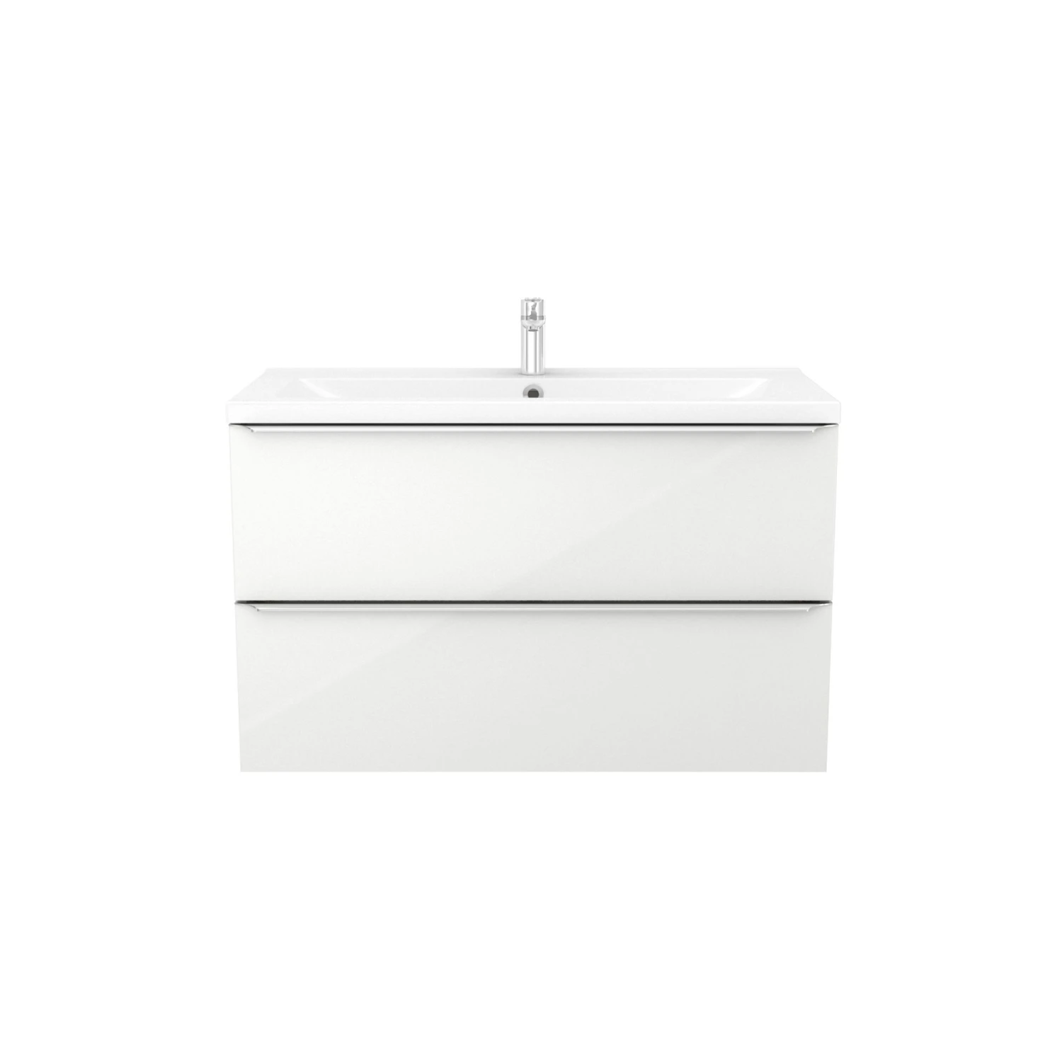 GoodHome Imandra & Nira White Wall-mounted Vanity Unit & Basin Set (W)1004mm - Image 4