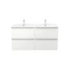 GoodHome Imandra & Nira White Wall-mounted Vanity Unit & Basin Set (W)1204mm