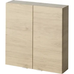 GoodHome Imandra Oak Effect Double Wall Cabinet (W)600mm (H)600mm