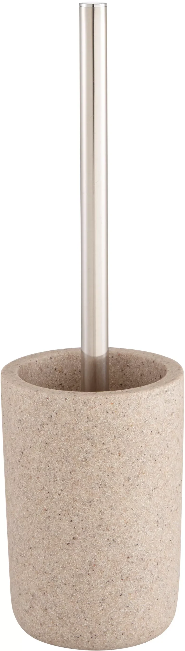GoodHome Jubba Polymer Resin & Stainless Steel Sandstone Effect Toilet Brush & Holder