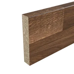 GoodHome KABSA Walnut Effect Timber Particle Board Upstand (L)3000mm