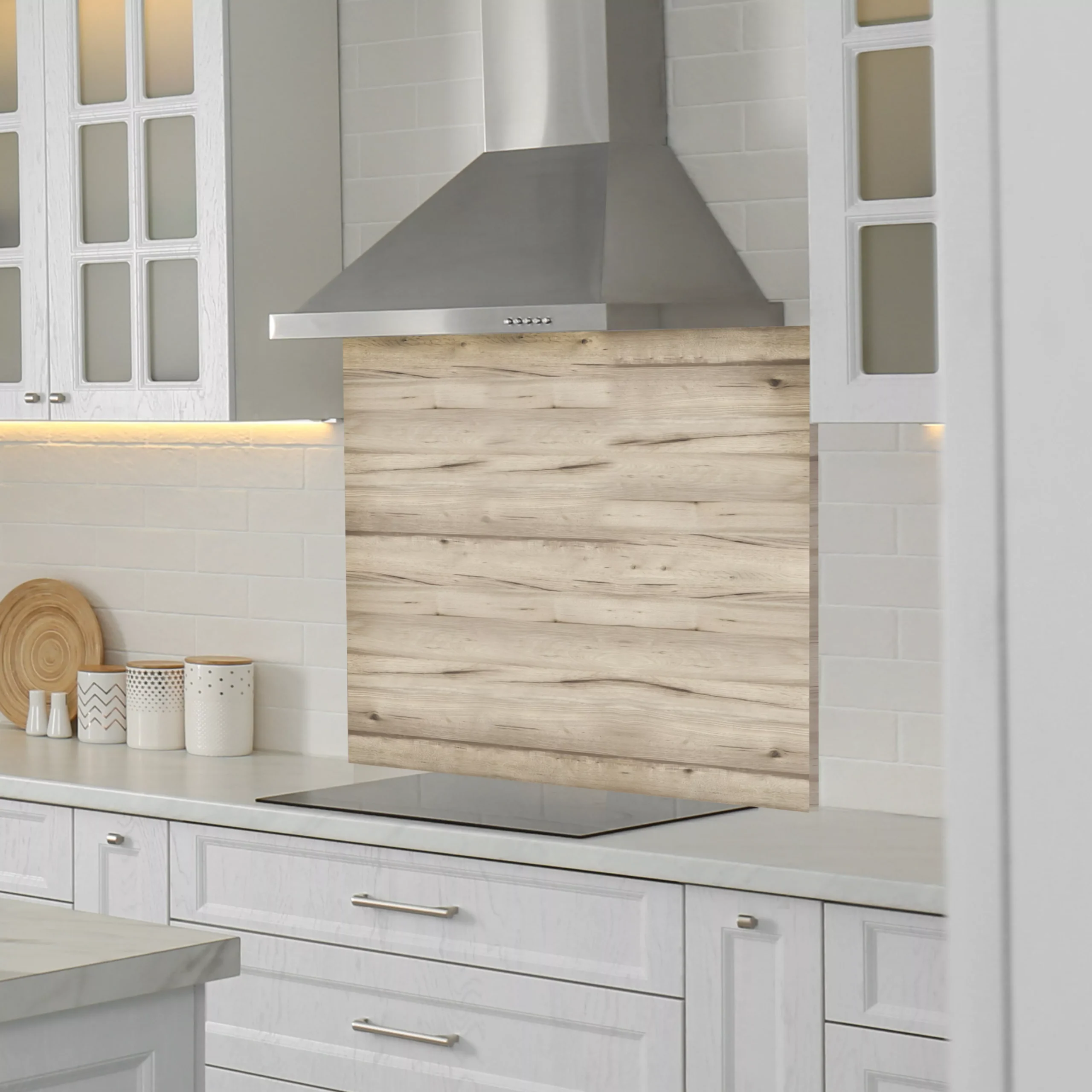 GoodHome Kala White Wood Effect Laminate & Particle Board Back Panel, (H)600mm (W)3000mm (T)8mm - Image 2