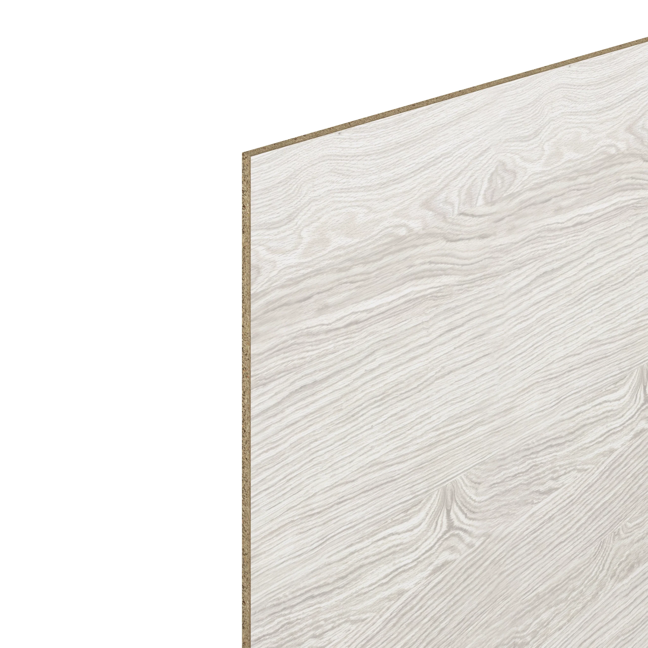 GoodHome Kala White Wood Effect Laminate & Particle Board Back Panel, (H)600mm (W)3000mm (T)8mm