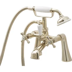 GoodHome Keiss Gold Effect Combi Boiler, Gravity-fed & Mains Pressure Water Systems Bath Shower Mixer Tap