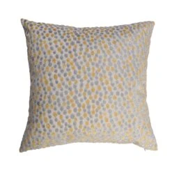 GoodHome Kenton Yellow Spotty Indoor Cushion (L)45cm X (W)45cm