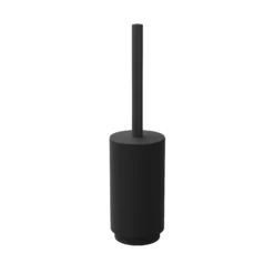 GoodHome Kina Black Polypropylene Toilet Brush & Holder