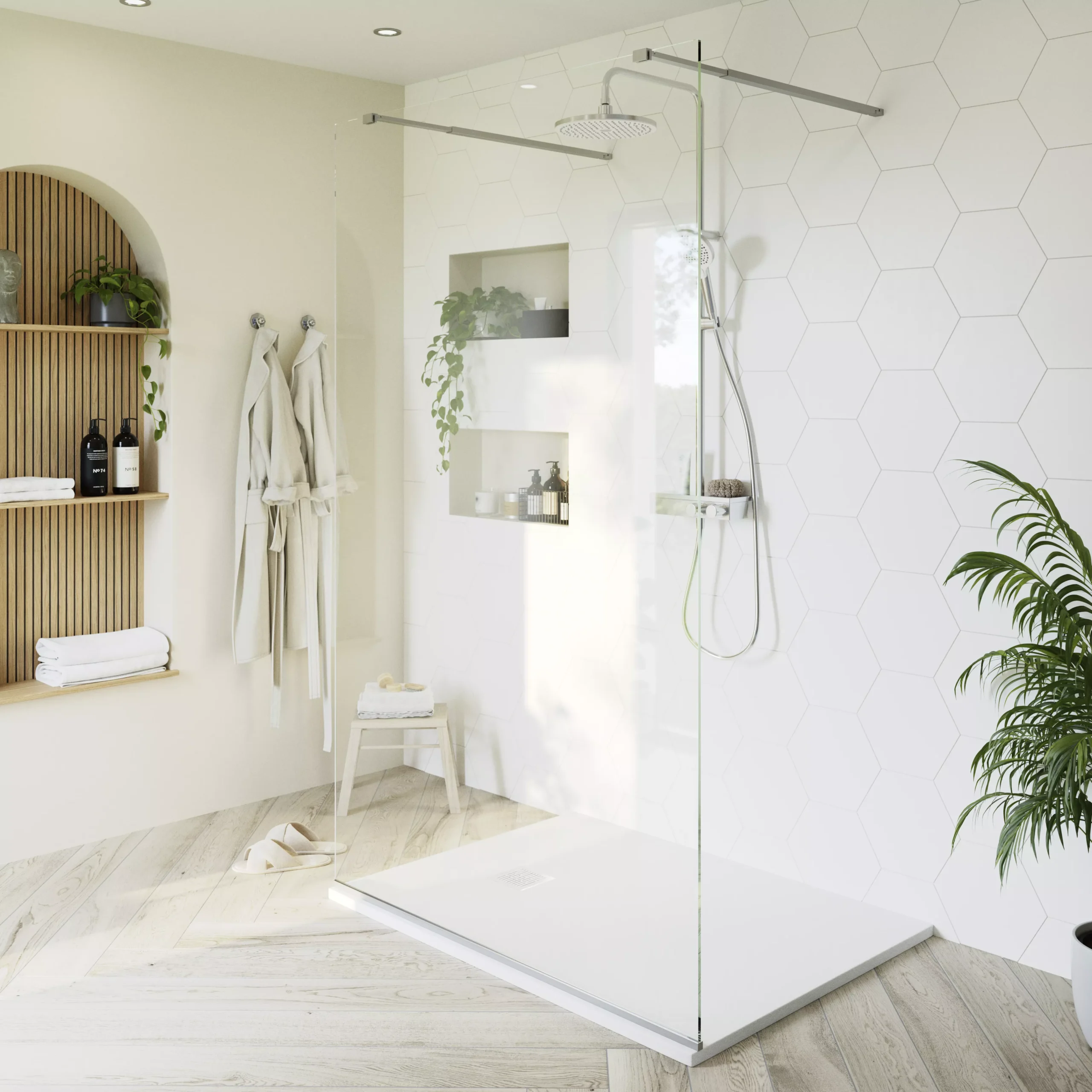 GoodHome Kolima Chrome Effect Thermostatic Multi Head Shower - Image 15