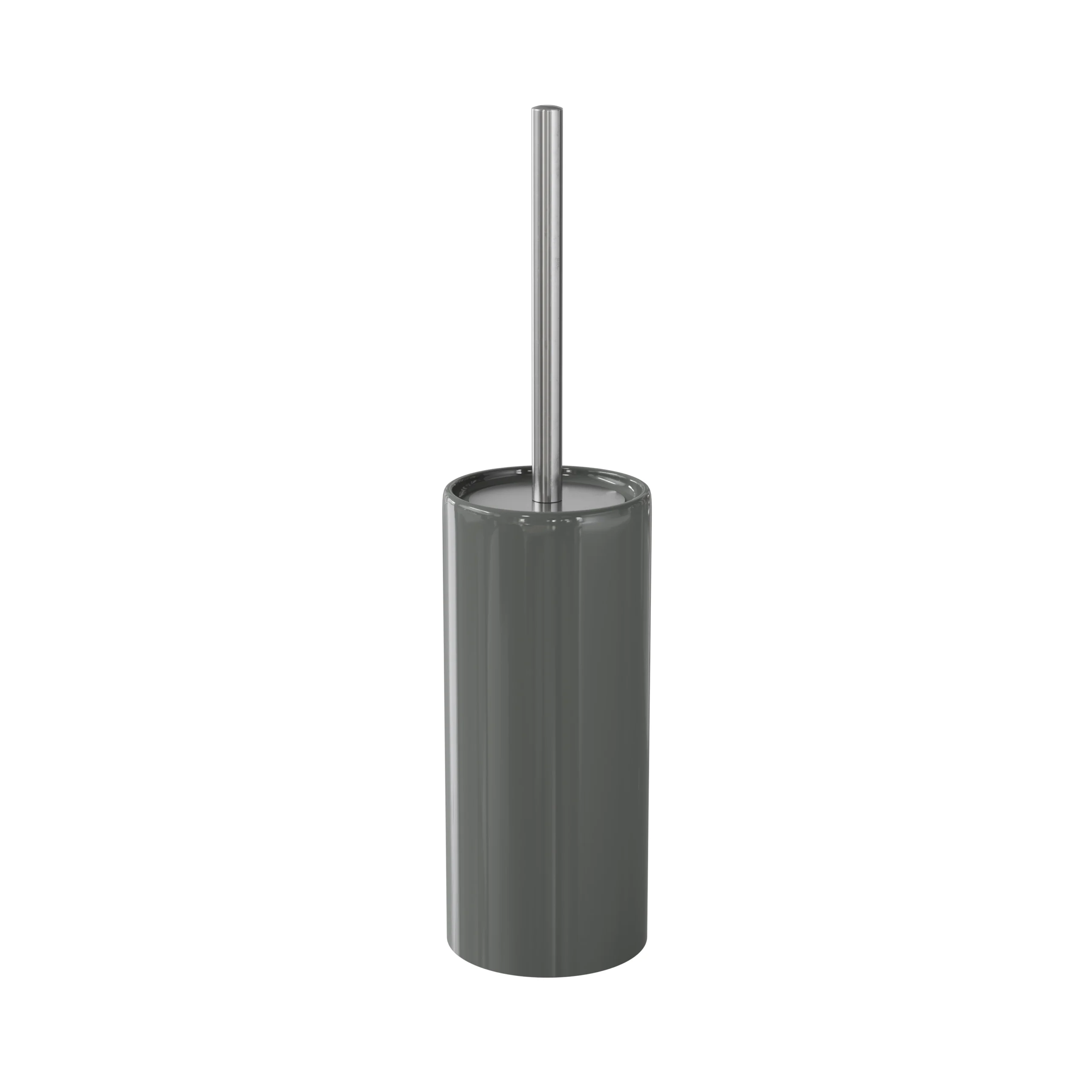 GoodHome Koros Anthracite Ceramic, Polypropylene (PP) & Stainless Steel Toilet Brush & Holder