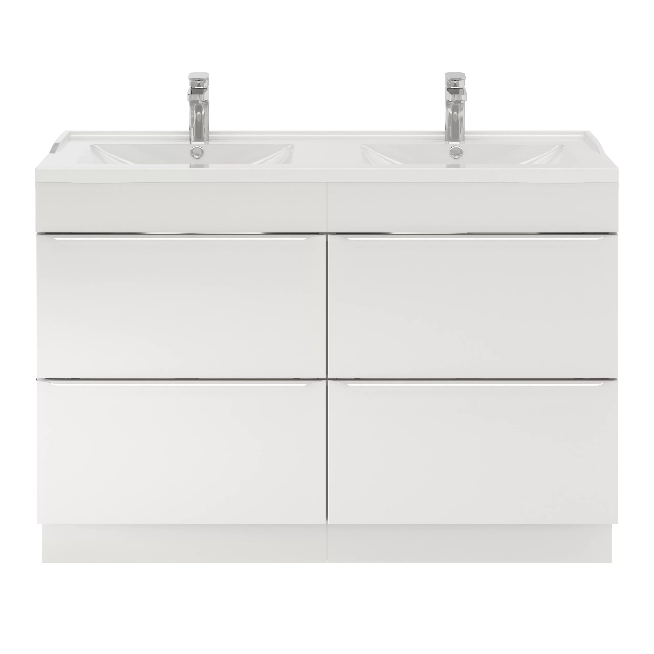 GoodHome Lana White Counter-mounted Counter Top Basin (W)120.4cm - Image 6
