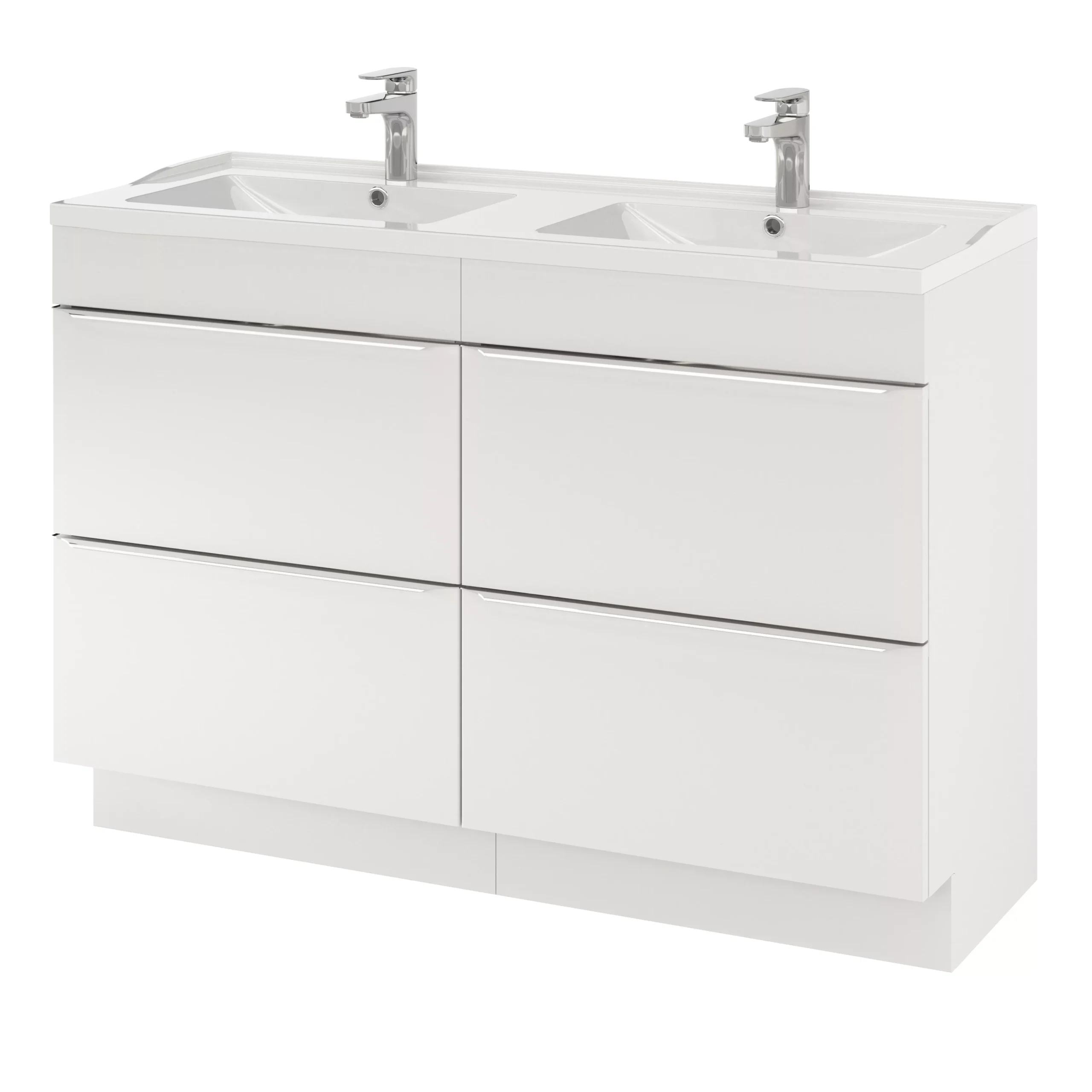 GoodHome Lana White Counter-mounted Counter Top Basin (W)120.4cm - Image 7